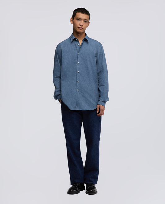 CAMICIA COMMA IN FLANELLA - AZZURRO - ASPESI