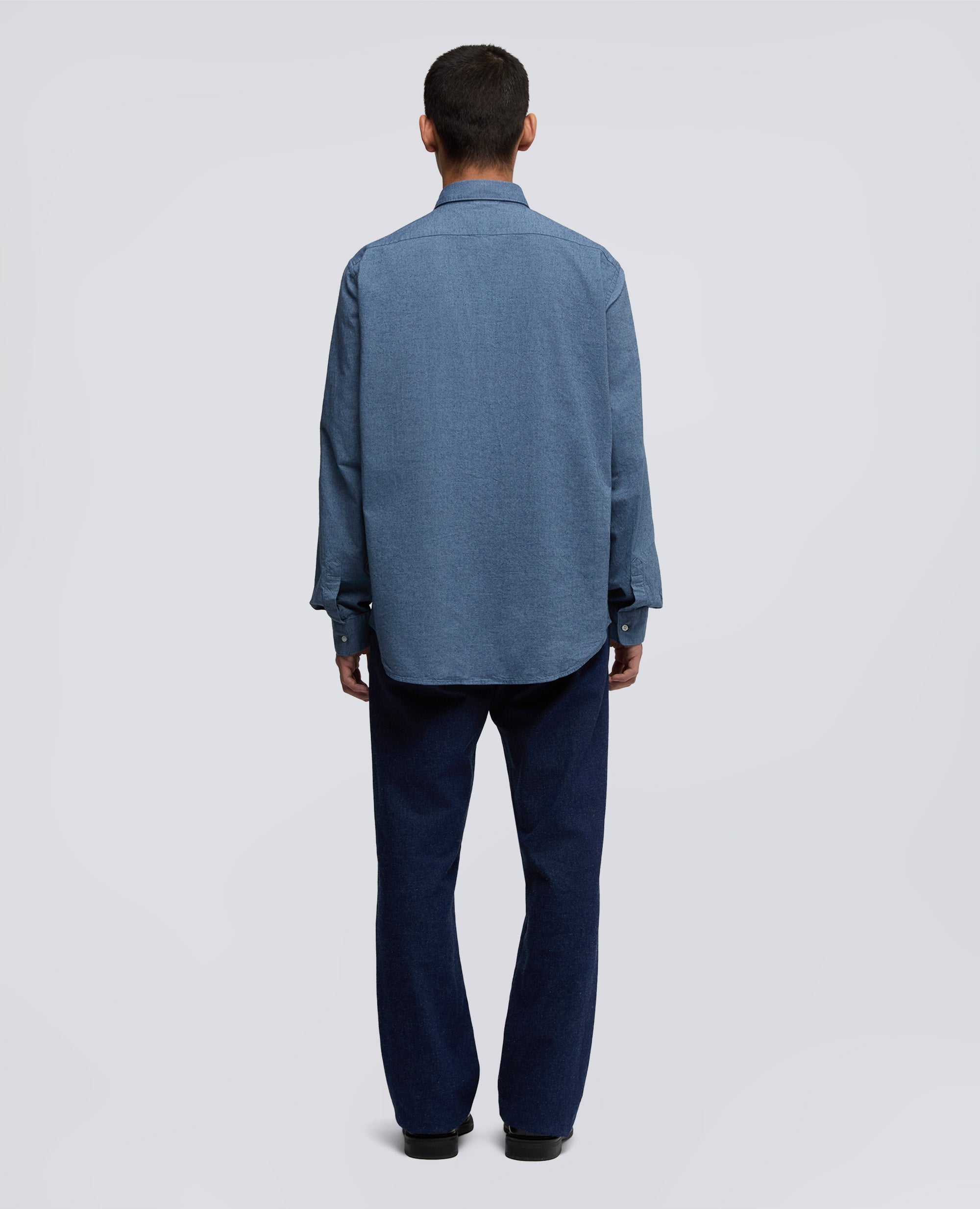 CAMICIA COMMA IN FLANELLA - AZZURRO - ASPESI