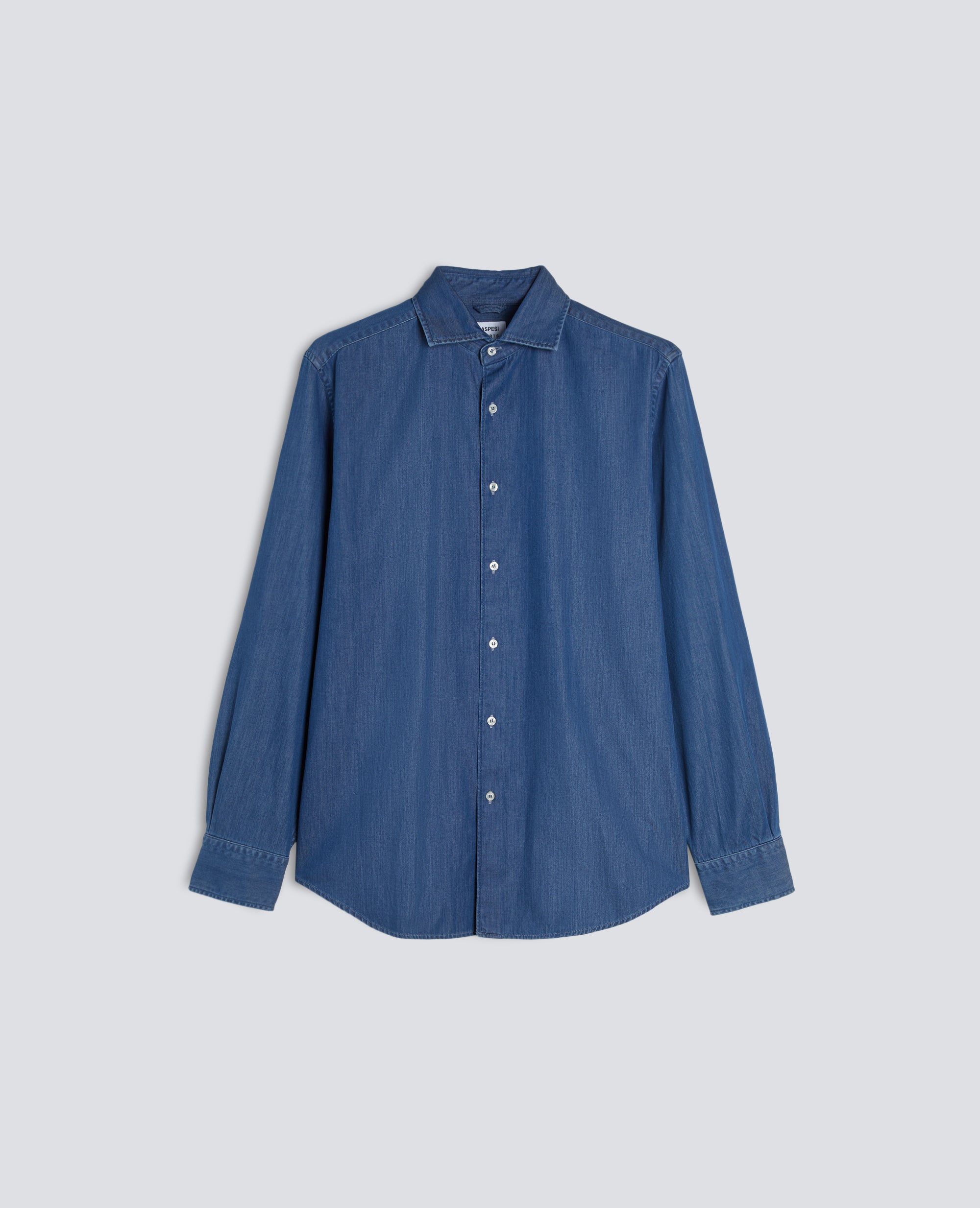 CAMICIA VIC IN TWILL DI COTONE ORGANICO - BLU - ASPESI