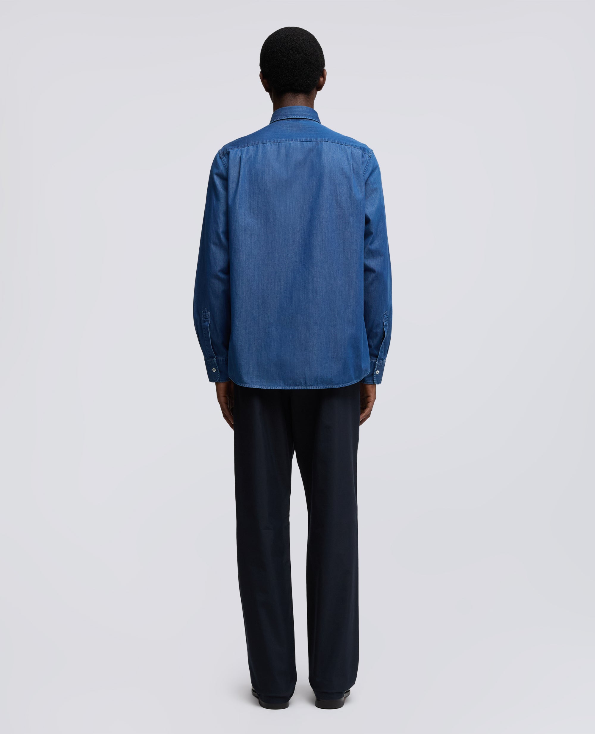 CAMICIA VIC IN TWILL DI COTONE ORGANICO - BLU - ASPESI