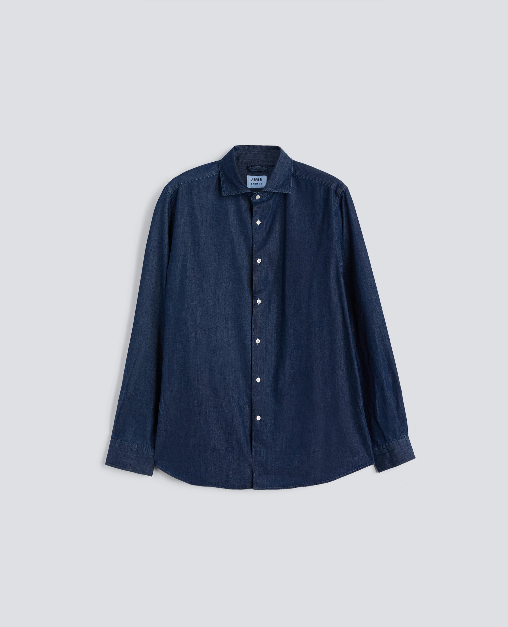 CAMICIA VIC IN MICRO TWILL DI CHAMBRAY - BLU - ASPESI