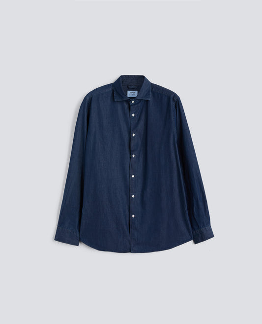 CAMICIA VIC IN MICRO TWILL DI CHAMBRAY - BLU - ASPESI