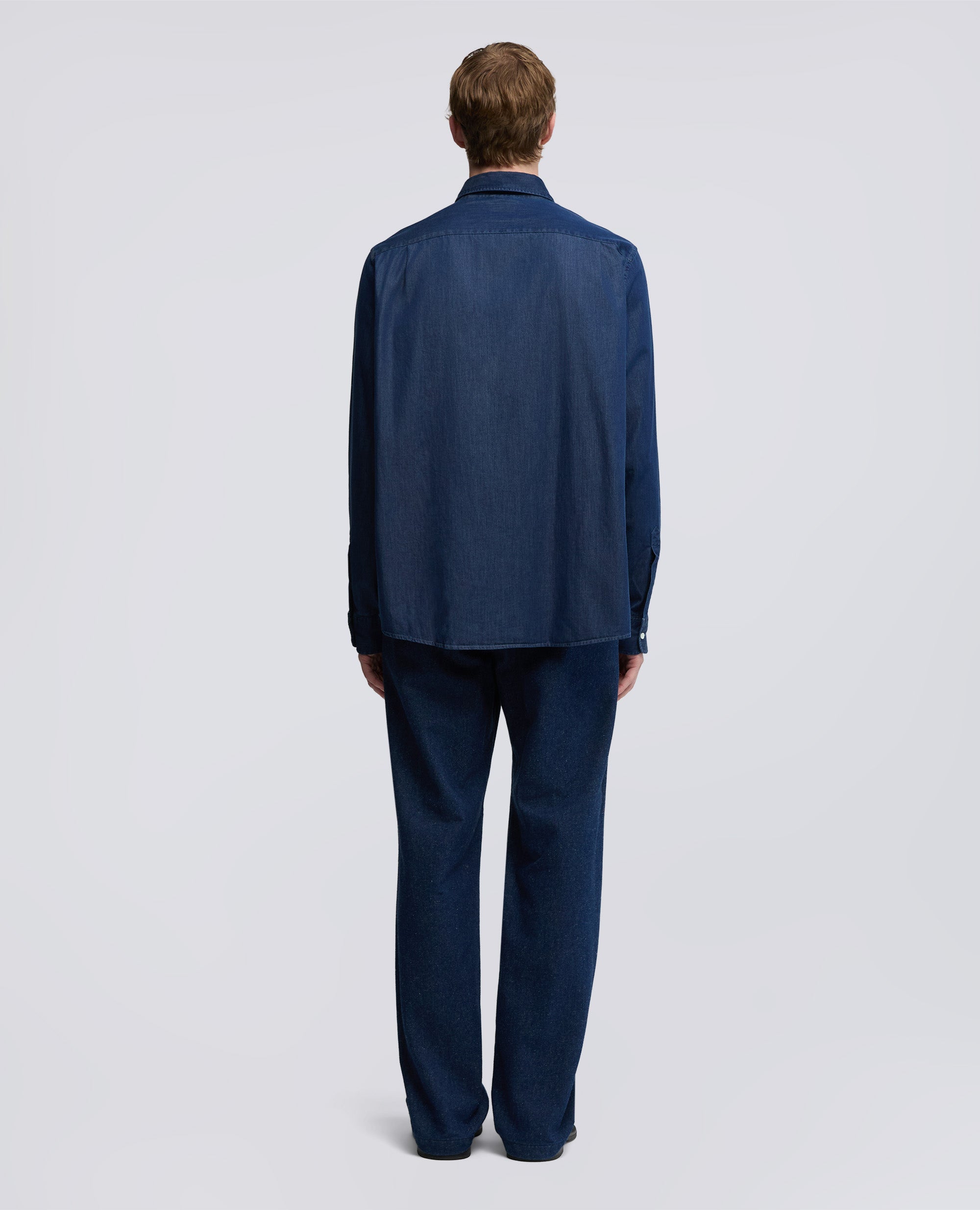 CAMICIA VIC IN MICRO TWILL DI CHAMBRAY - BLU - ASPESI