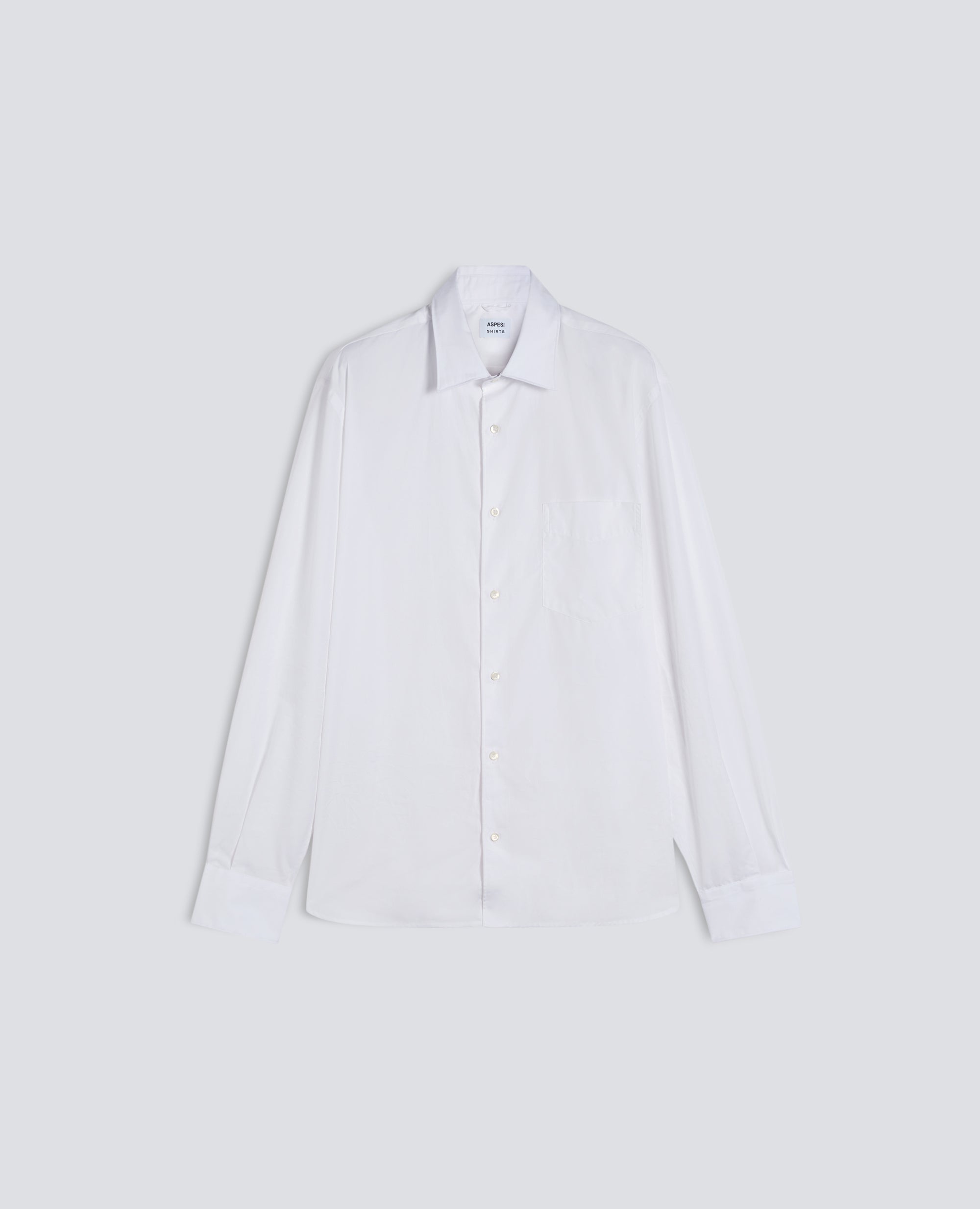 CAMICIA CLASSICA IN COTONE CON TASCHINO - BIANCO - ASPESI