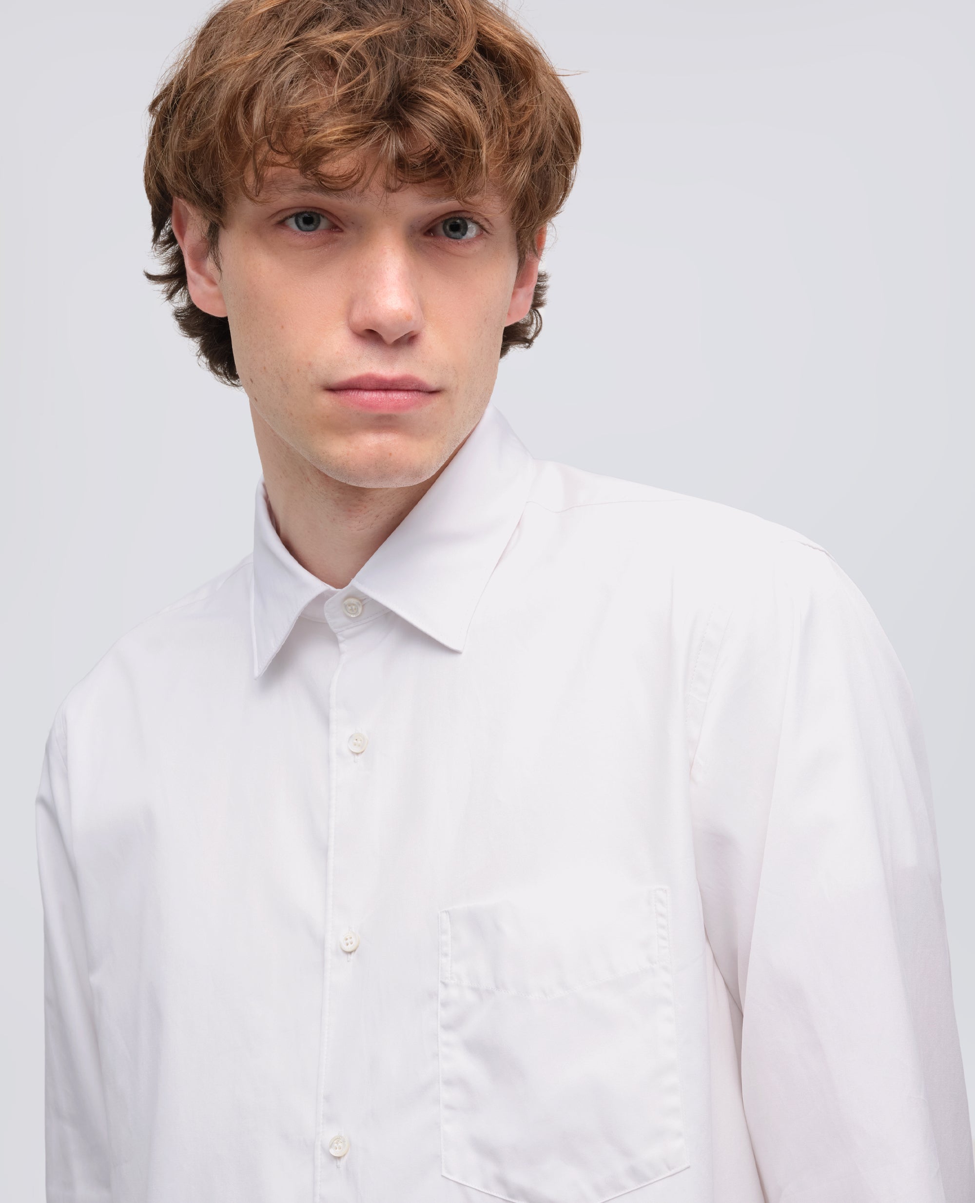 CAMICIA CLASSICA IN COTONE CON TASCHINO - BIANCO - ASPESI