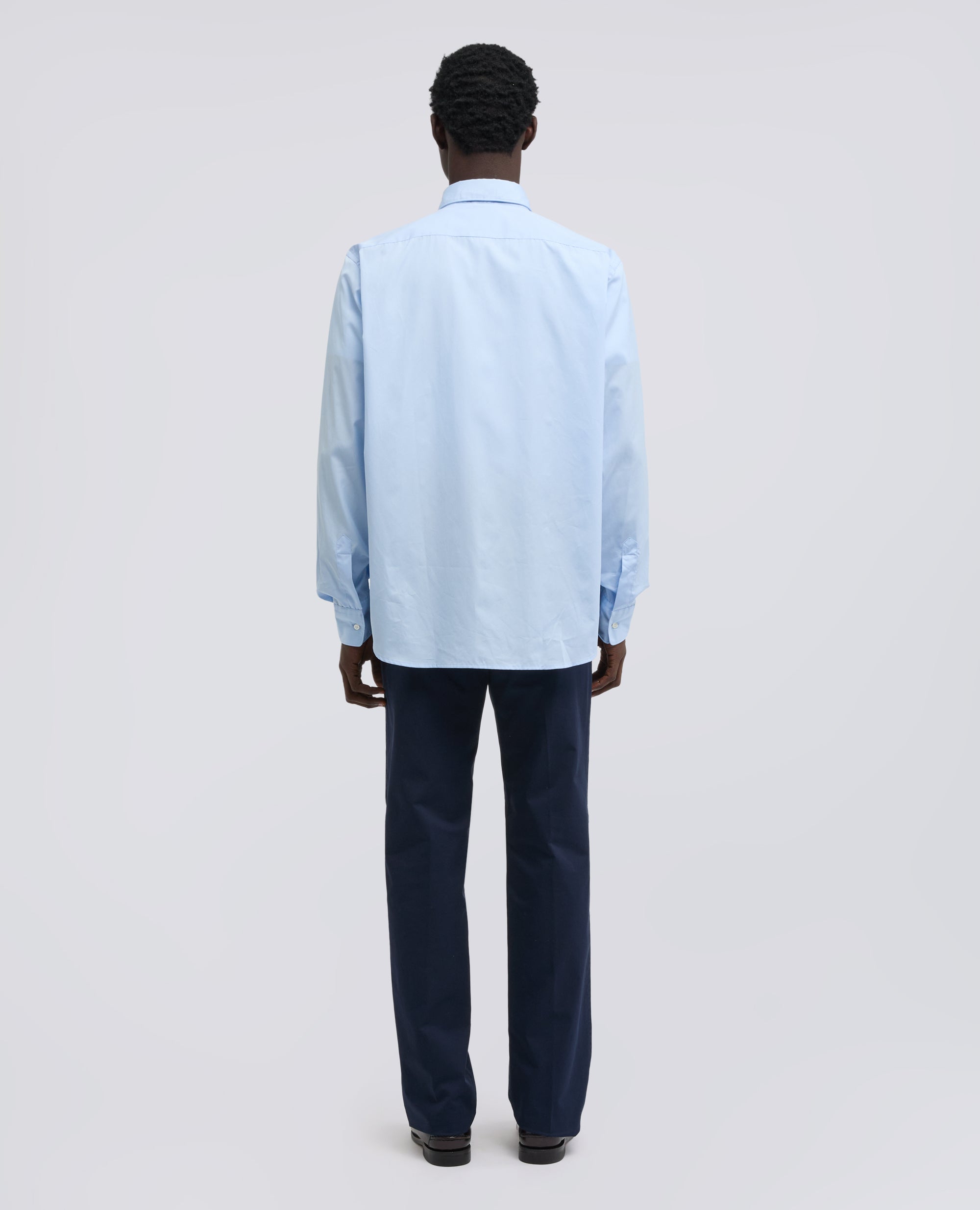 CAMICIA CLASSICA IN COTONE CON TASCHINO - AZZURRO - ASPESI