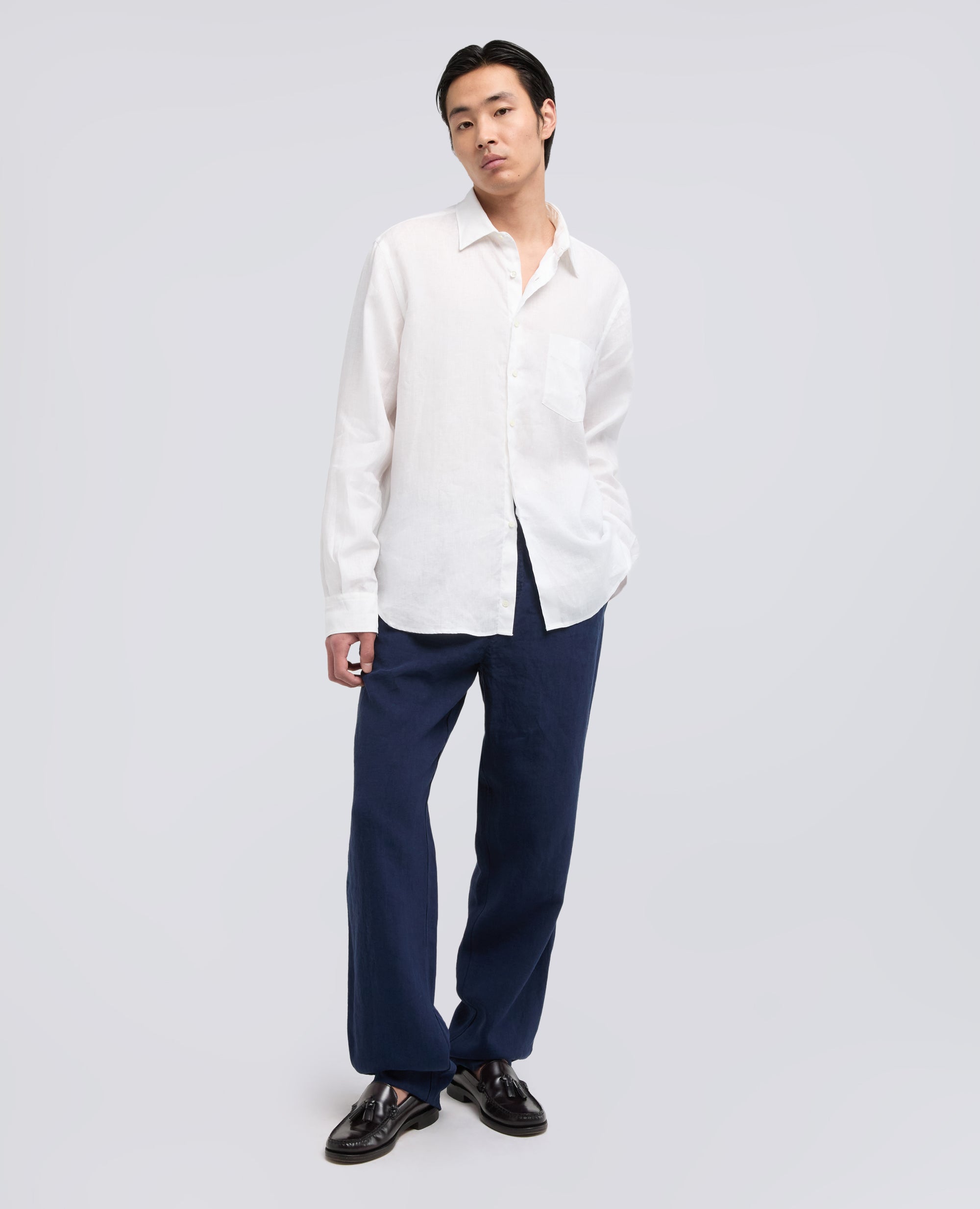 CAMICIA IN CHAMBRAY GIAPPONESE - BIANCO - ASPESI