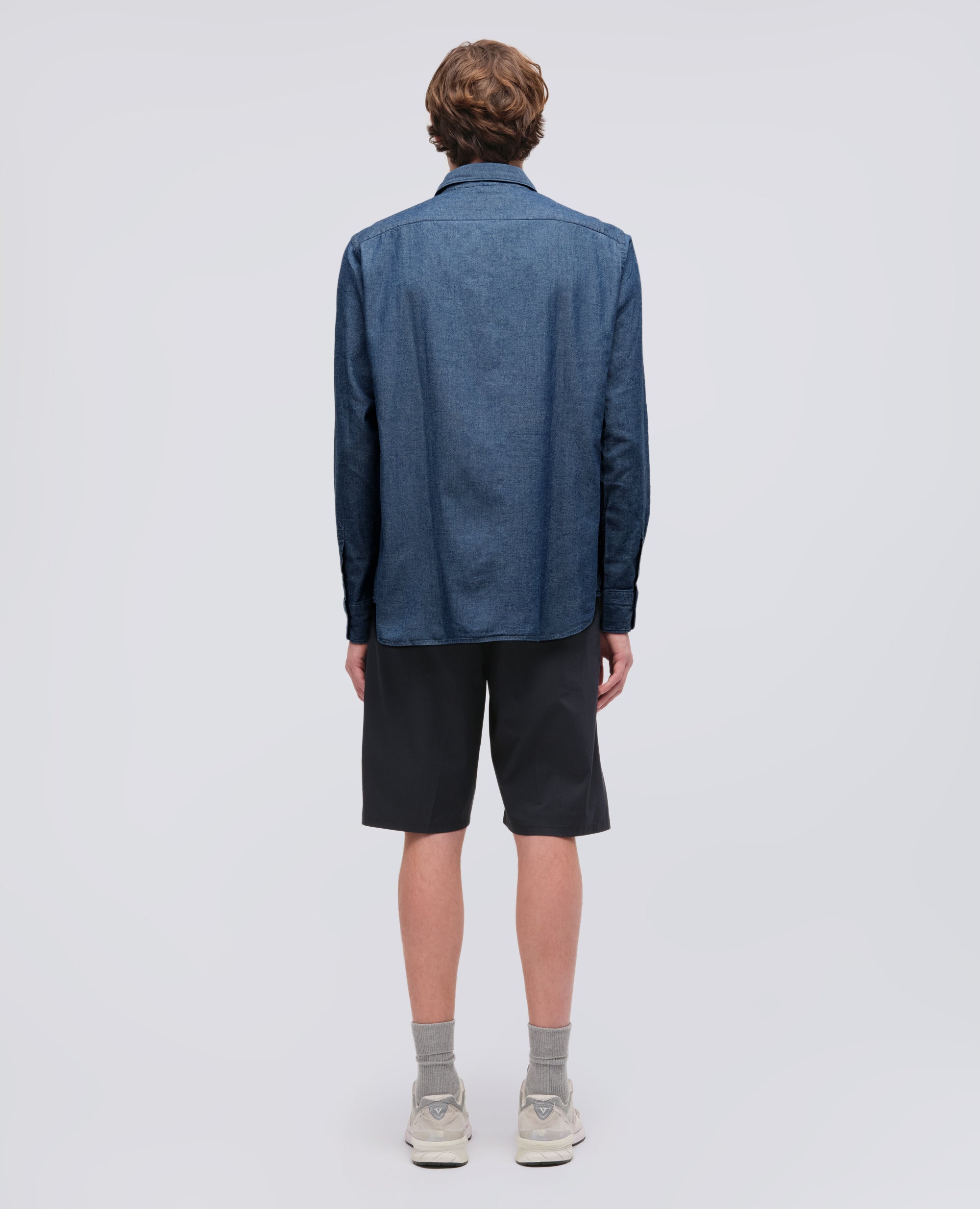 JAPANISCHES BAUMWOLLE-CHAMBRAY-HEMD - BLU - ASPESI