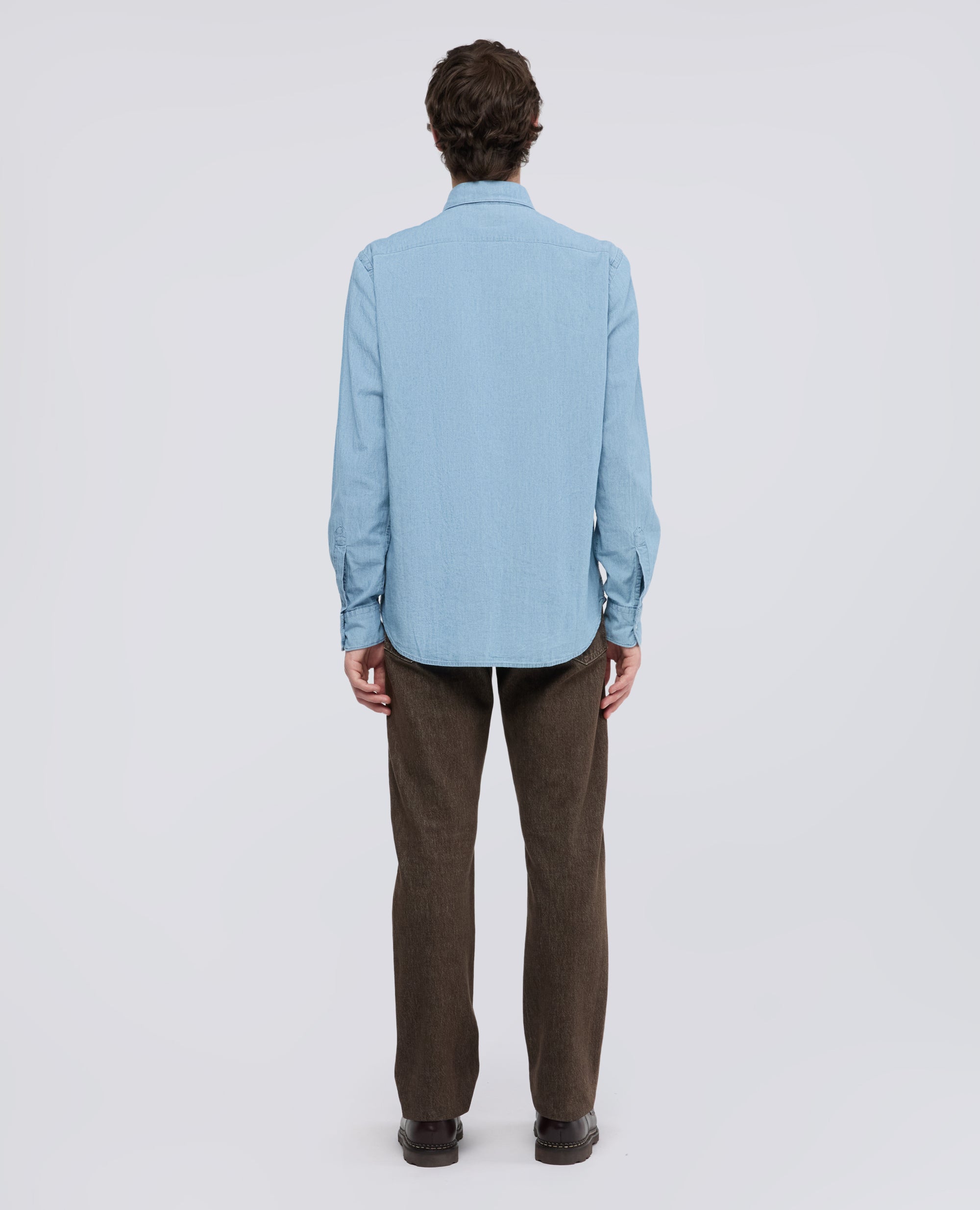 JAPANISCHES BAUMWOLLE-CHAMBRAY-HEMD - BLU - ASPESI