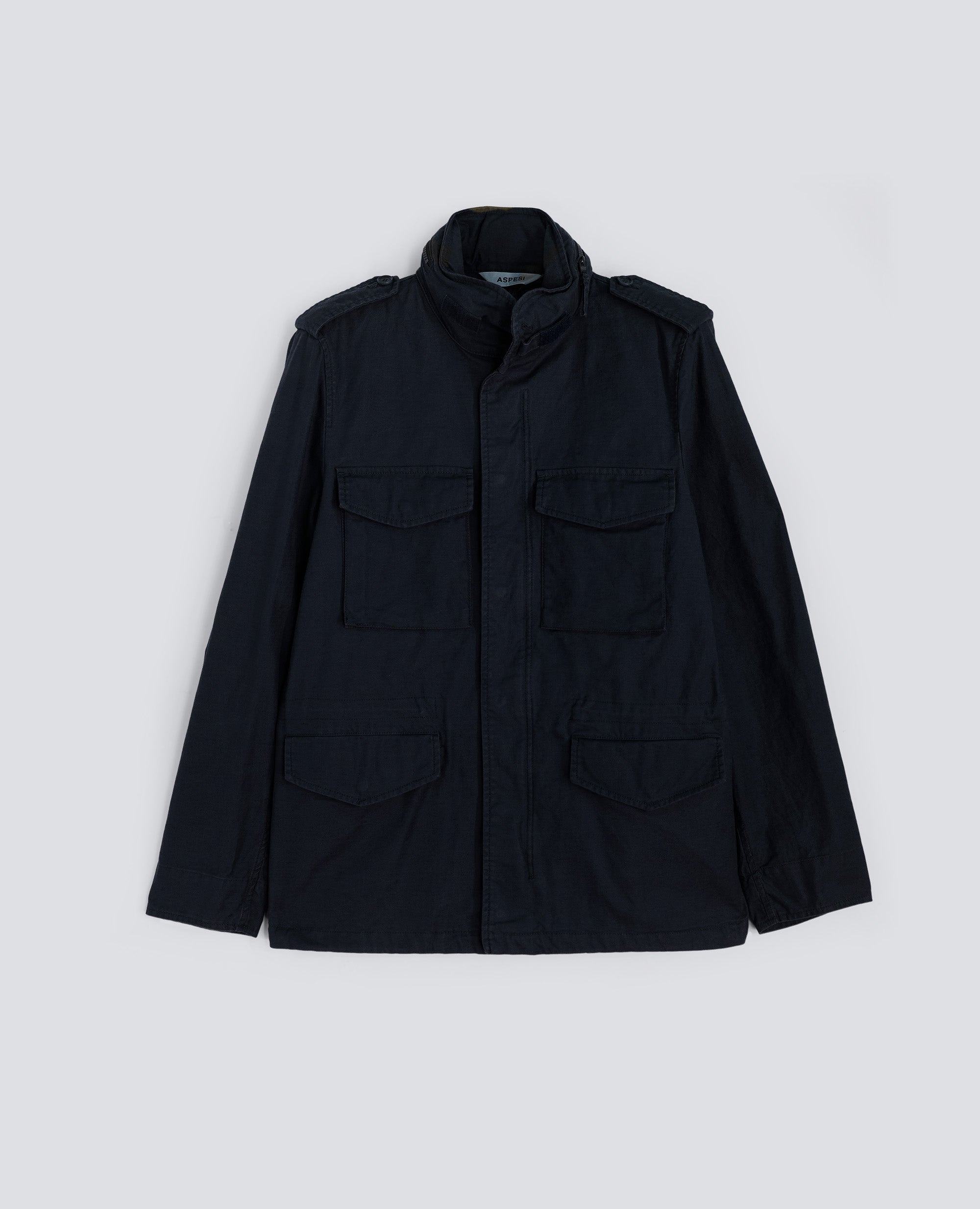 MINI FIELD JACKET IN GABARDINA DI COTONE - BLU - ASPESI