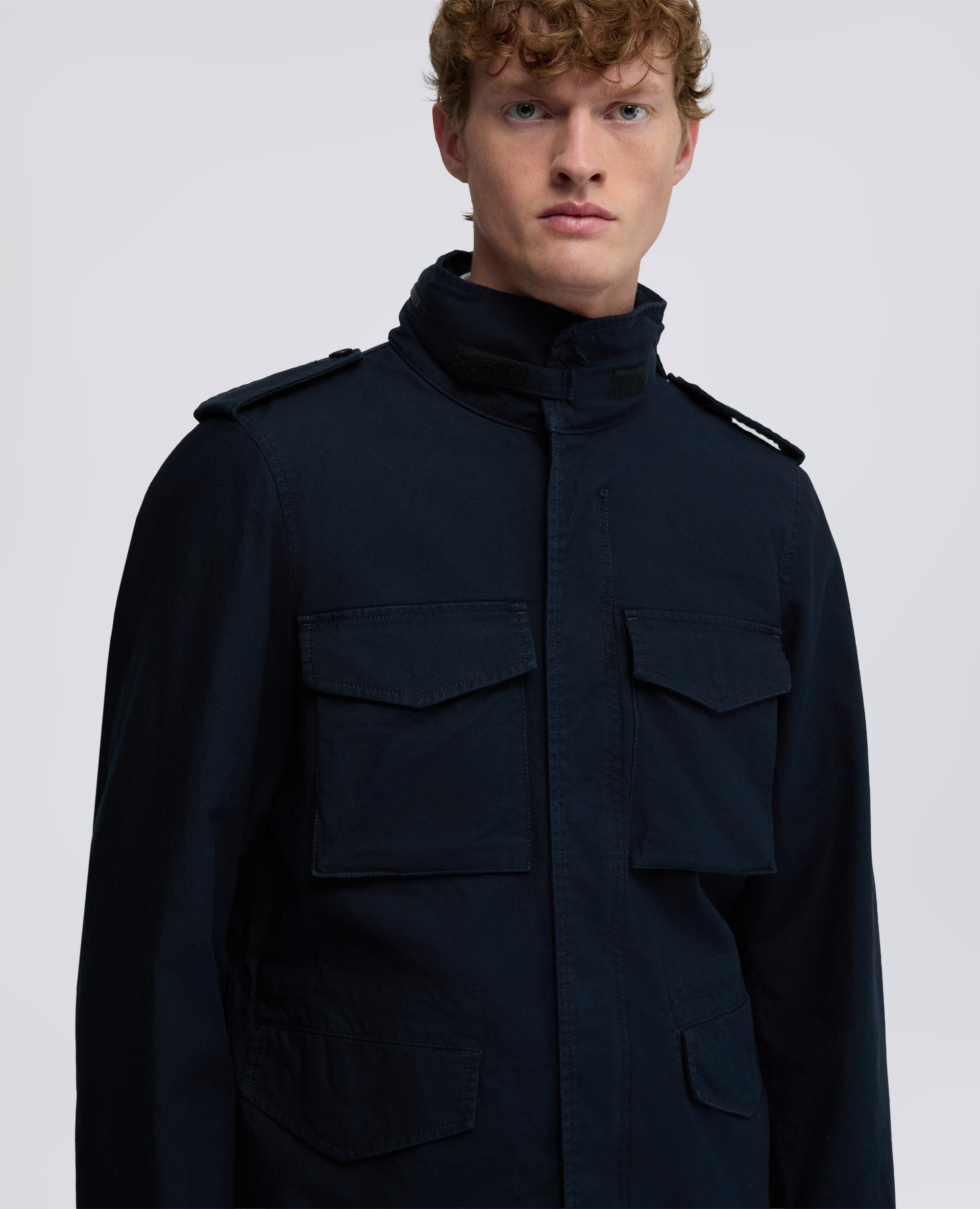 MINI FIELD JACKET IN GABARDINA DI COTONE - BLU - ASPESI