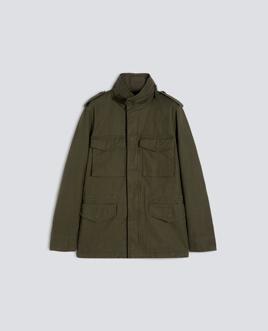MINI FIELD JACKET IN GABARDINA DI COTONE - VERDE - ASPESI