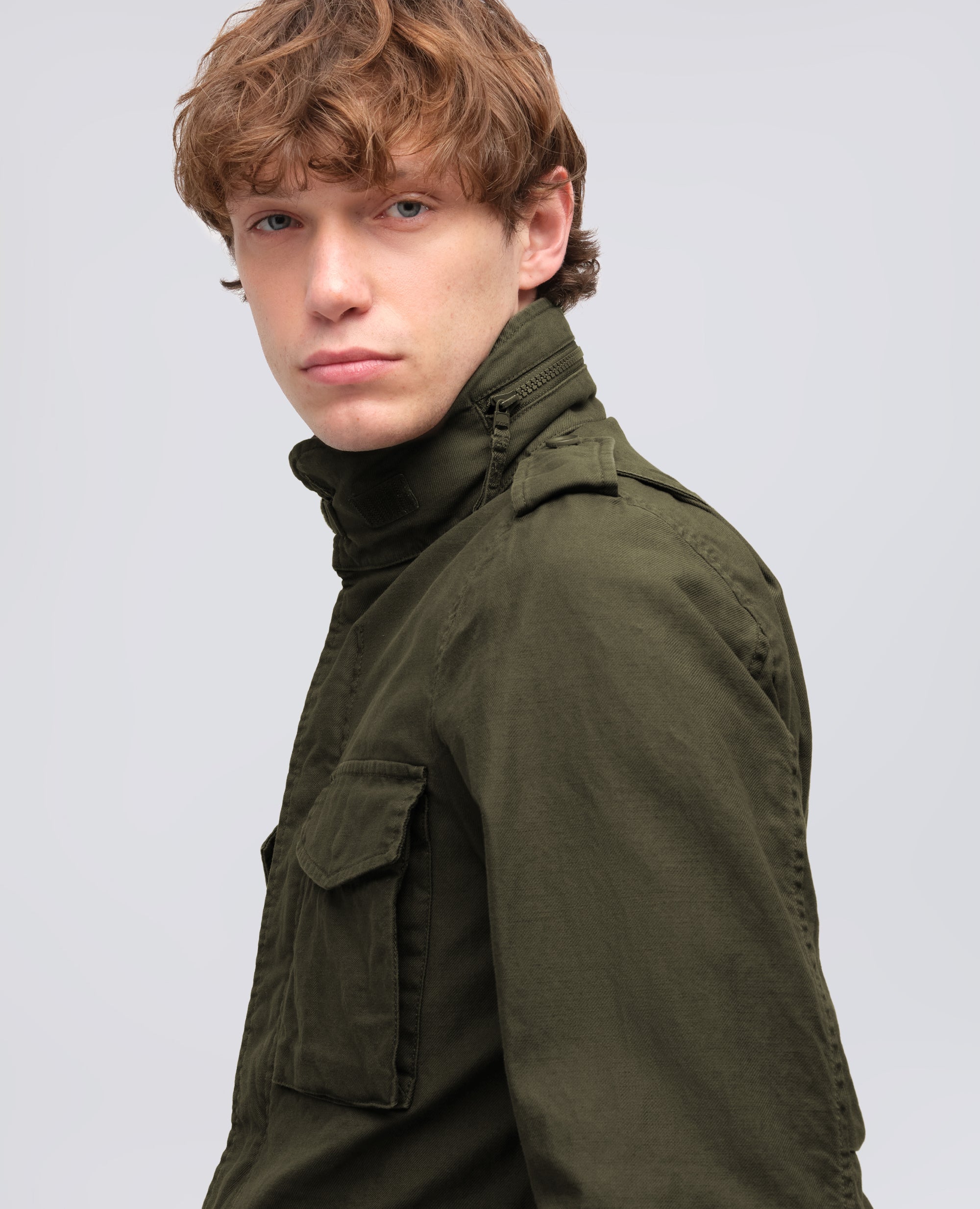 MINI FIELD JACKET IN GABARDINA DI COTONE - VERDE - ASPESI
