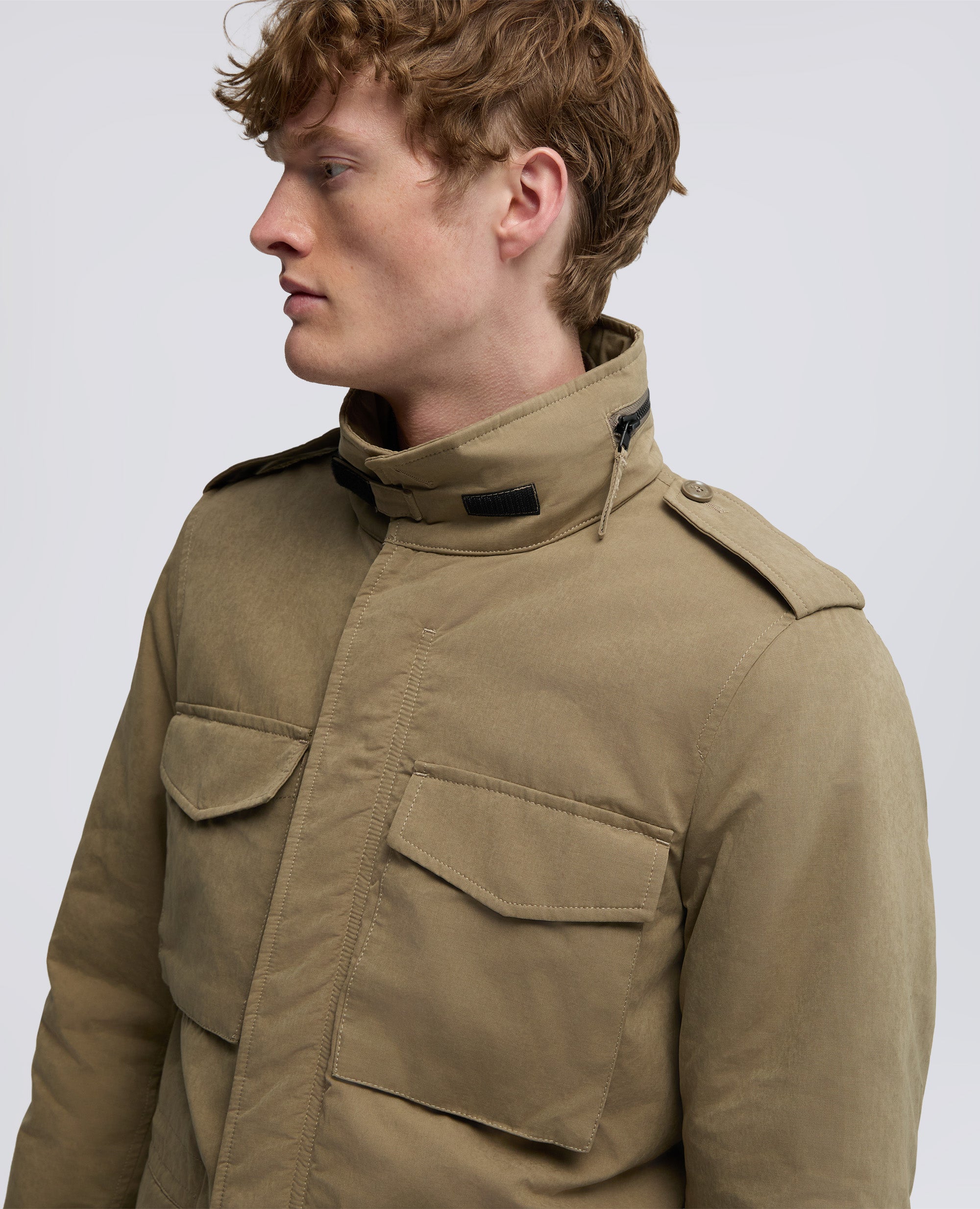 MINI FIELD JACKET COT IN TELA DI MISTO COTONE - BEIGE - ASPESI
