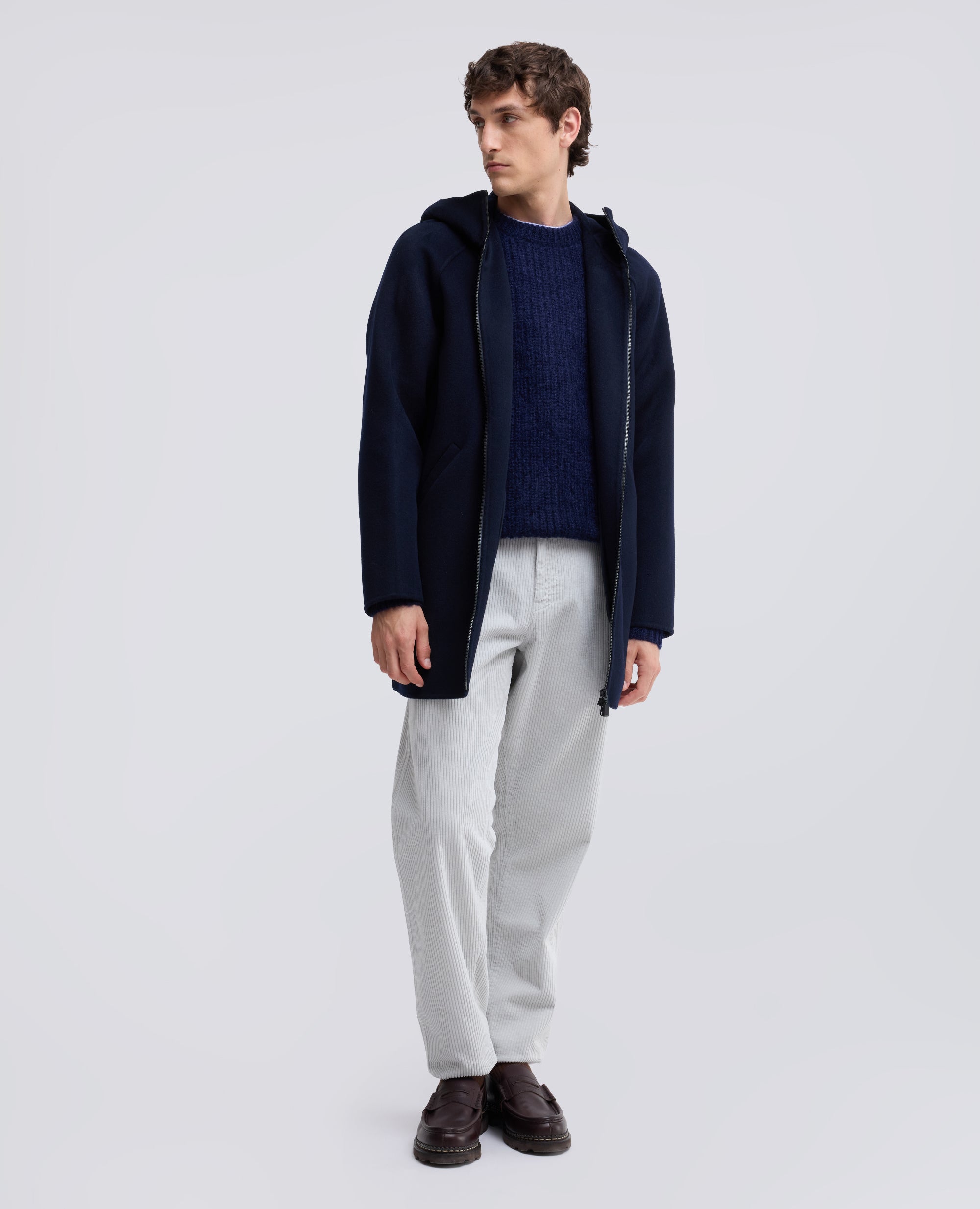 SUPER-DOPPEL-WOLLJACKE - BLU - ASPESI