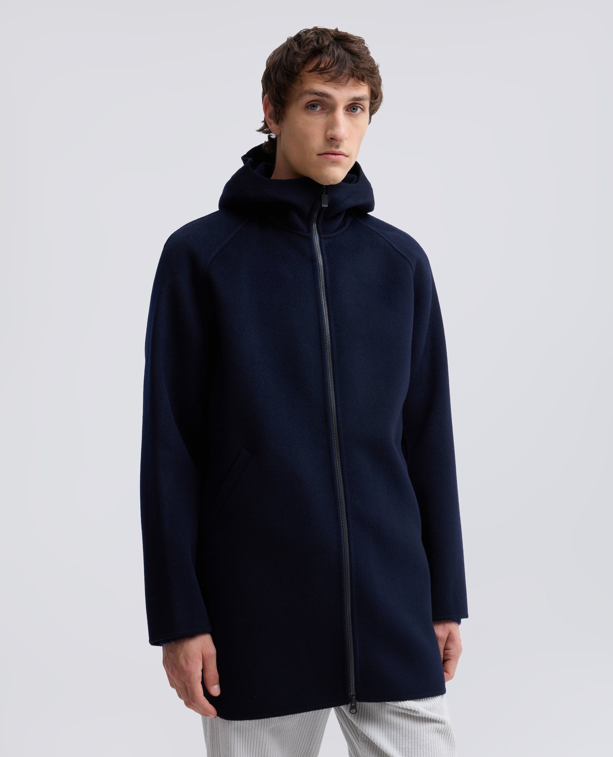 SUPER-DOPPEL-WOLLJACKE - BLU - ASPESI