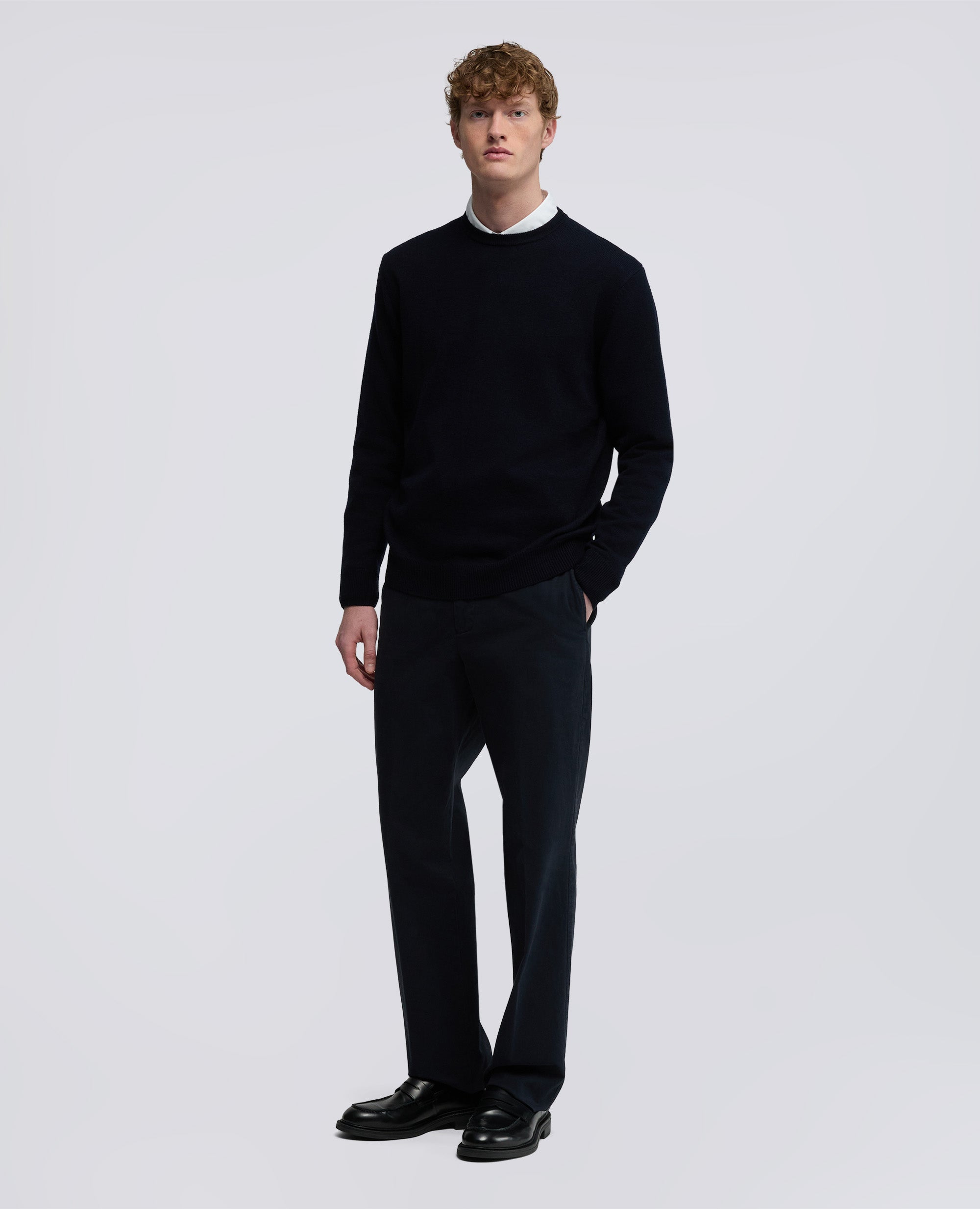 PANTALONE NEW HERMAN IN GABARDINA DI COTONE - BLU - ASPESI