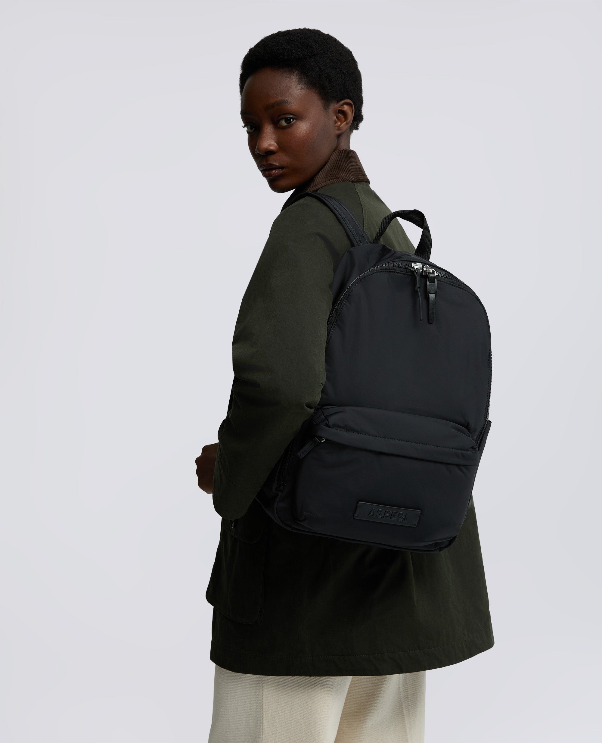 ZAINO IN NYLON RICICLATO - NERO - ASPESI