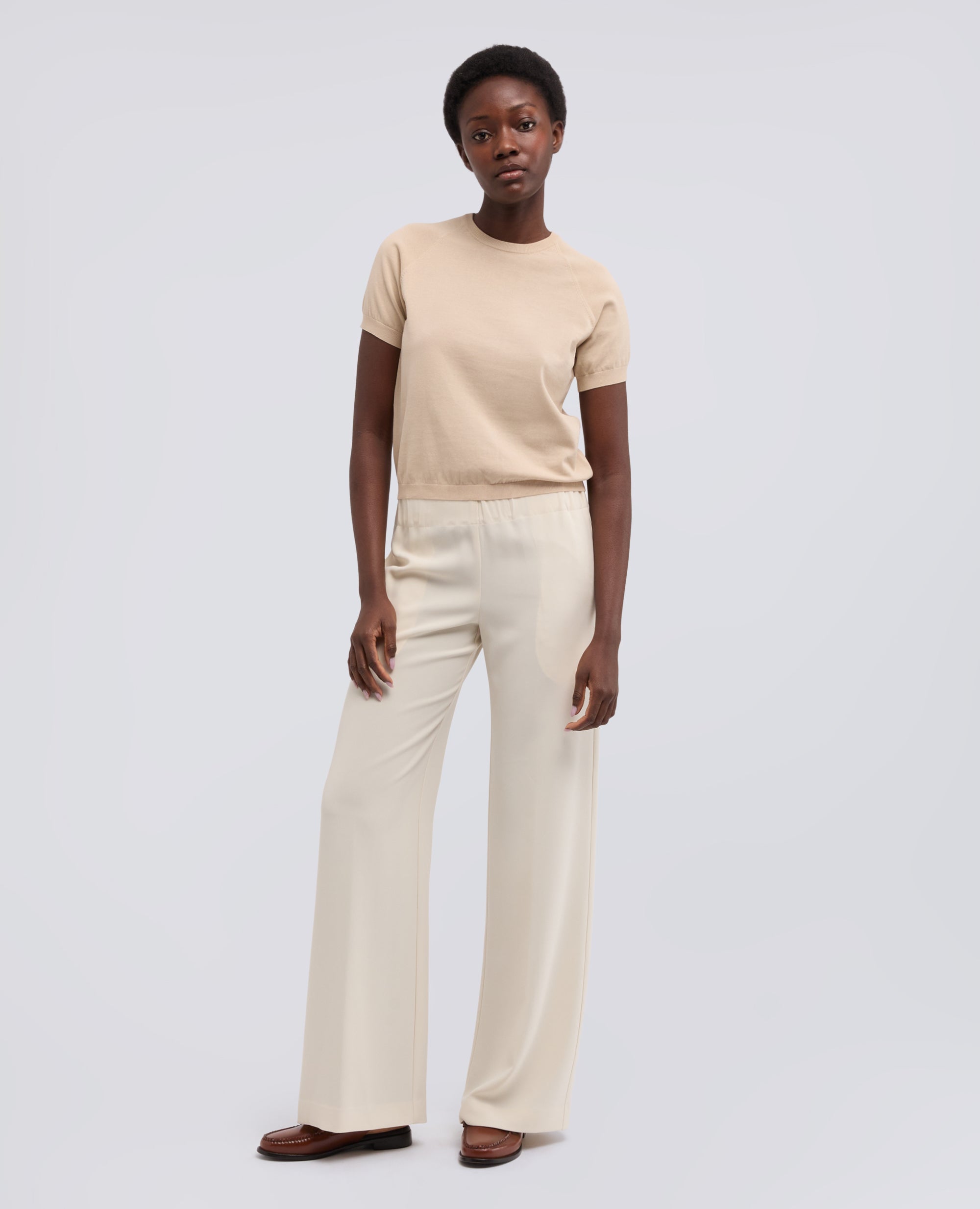 PANTALONE MOD.0112 IN TRIACETATO E POLIESTERE - NATURALE - ASPESI