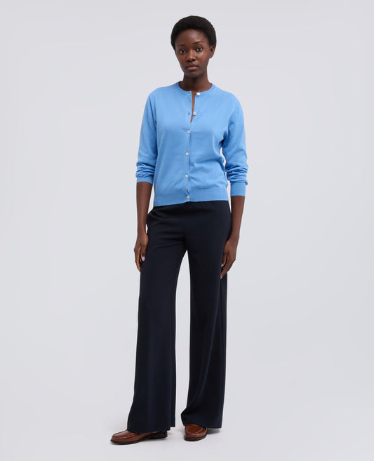 PANTALONE MOD.0112 IN TRIACETATO E POLIESTERE - BLU - ASPESI