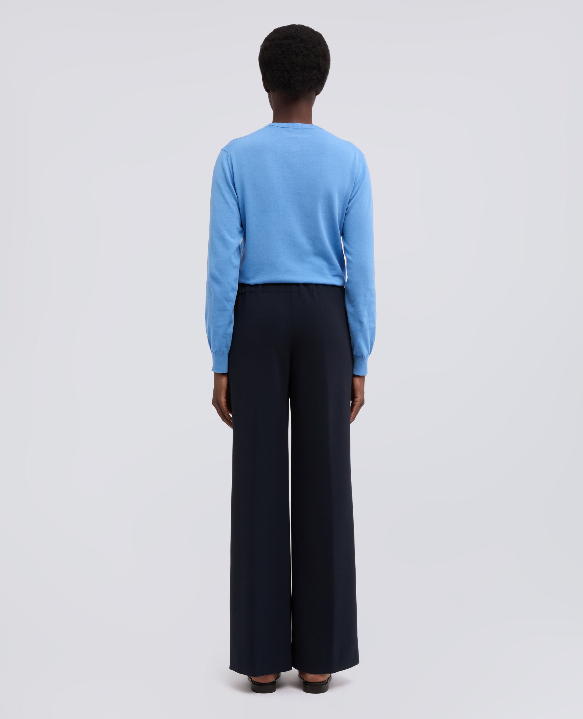PANTALONE MOD.0112 IN TRIACETATO E POLIESTERE - BLU - ASPESI