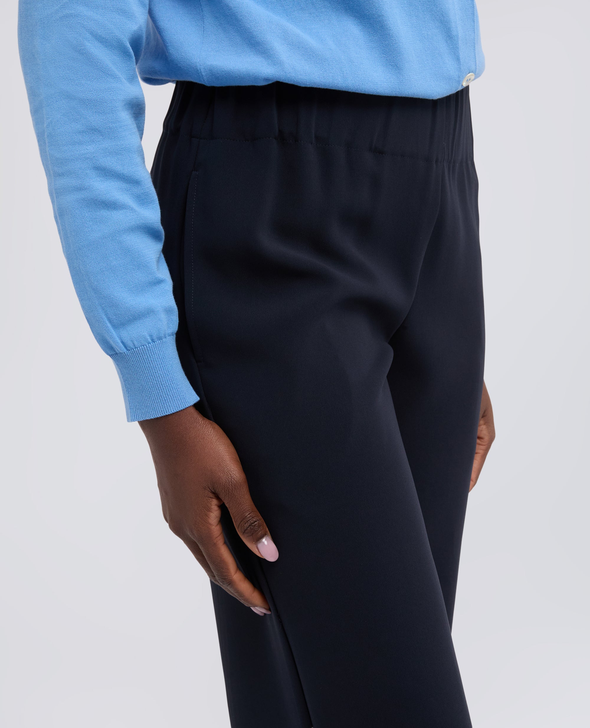 PANTALONE MOD.0112 IN TRIACETATO E POLIESTERE - BLU - ASPESI