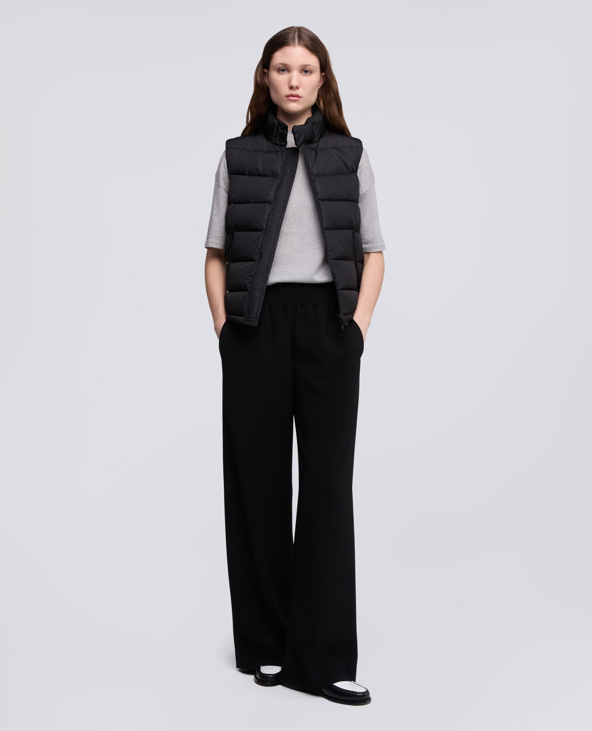 PANTALONE MOD.0112 IN TRIACETATO E POLIESTERE - NERO - ASPESI