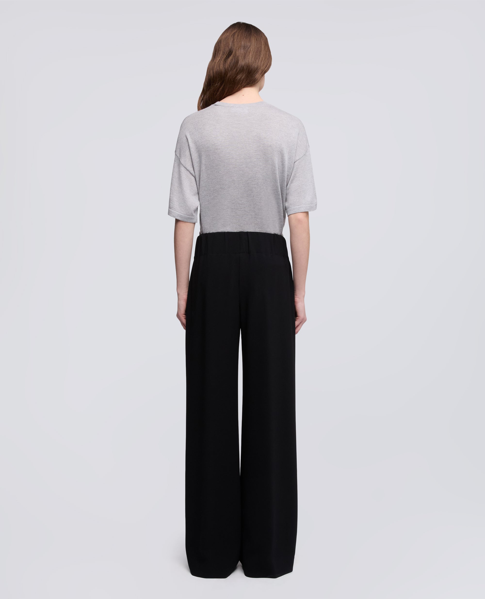 PANTALONE MOD.0112 IN TRIACETATO E POLIESTERE - NERO - ASPESI