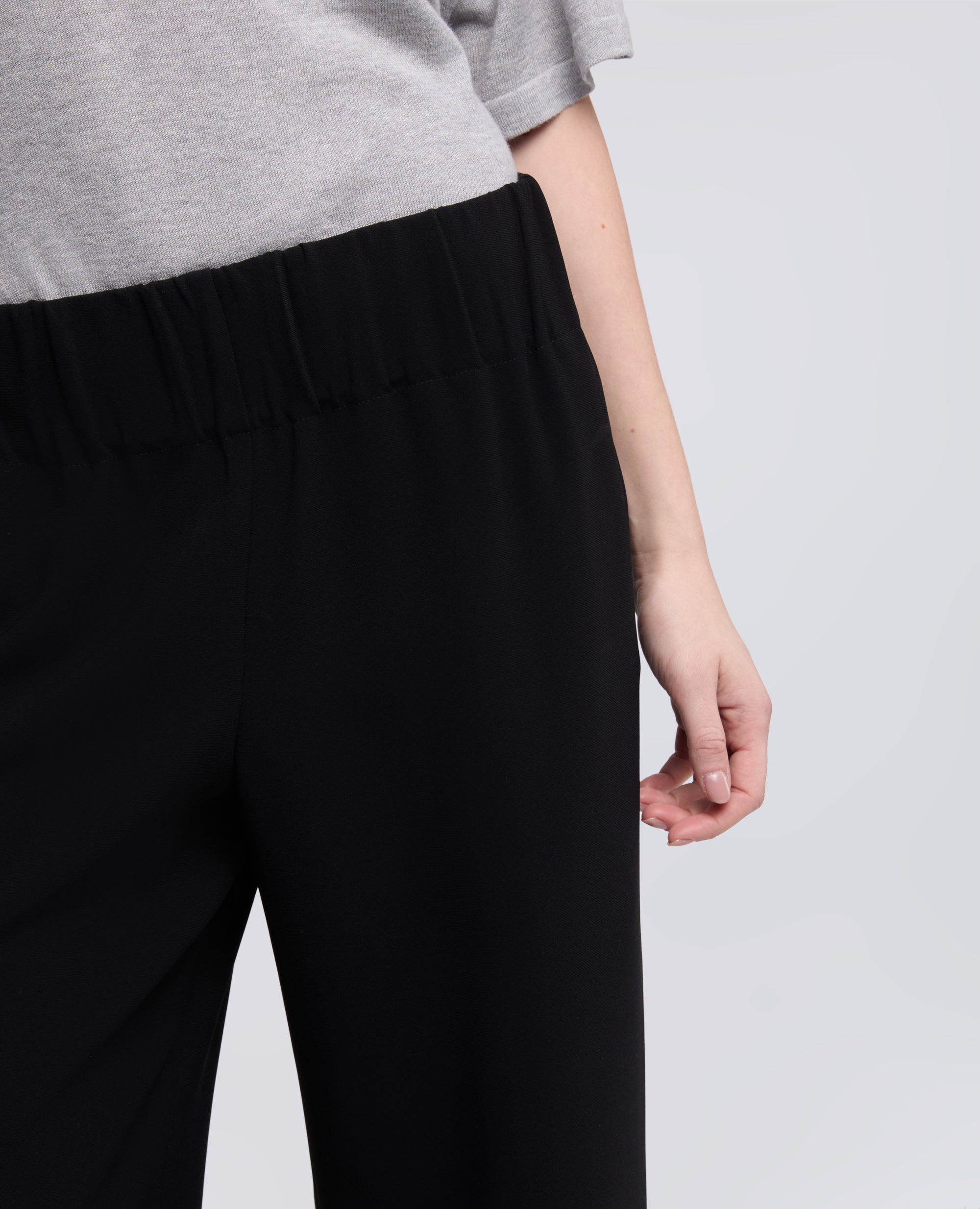 PANTALONE MOD.0112 IN TRIACETATO E POLIESTERE - NERO - ASPESI