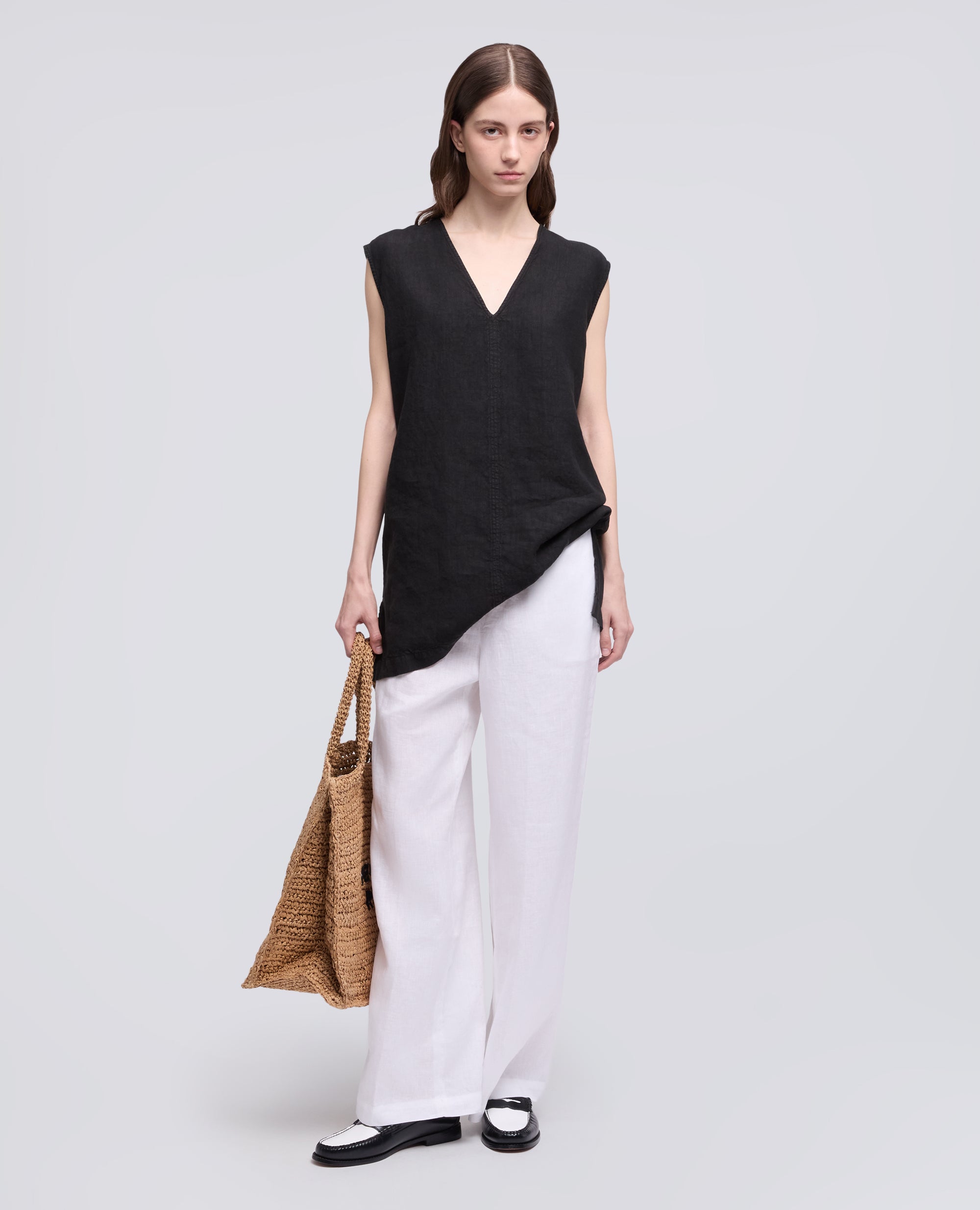 PANTALONE IN LINO - BIANCO - ASPESI