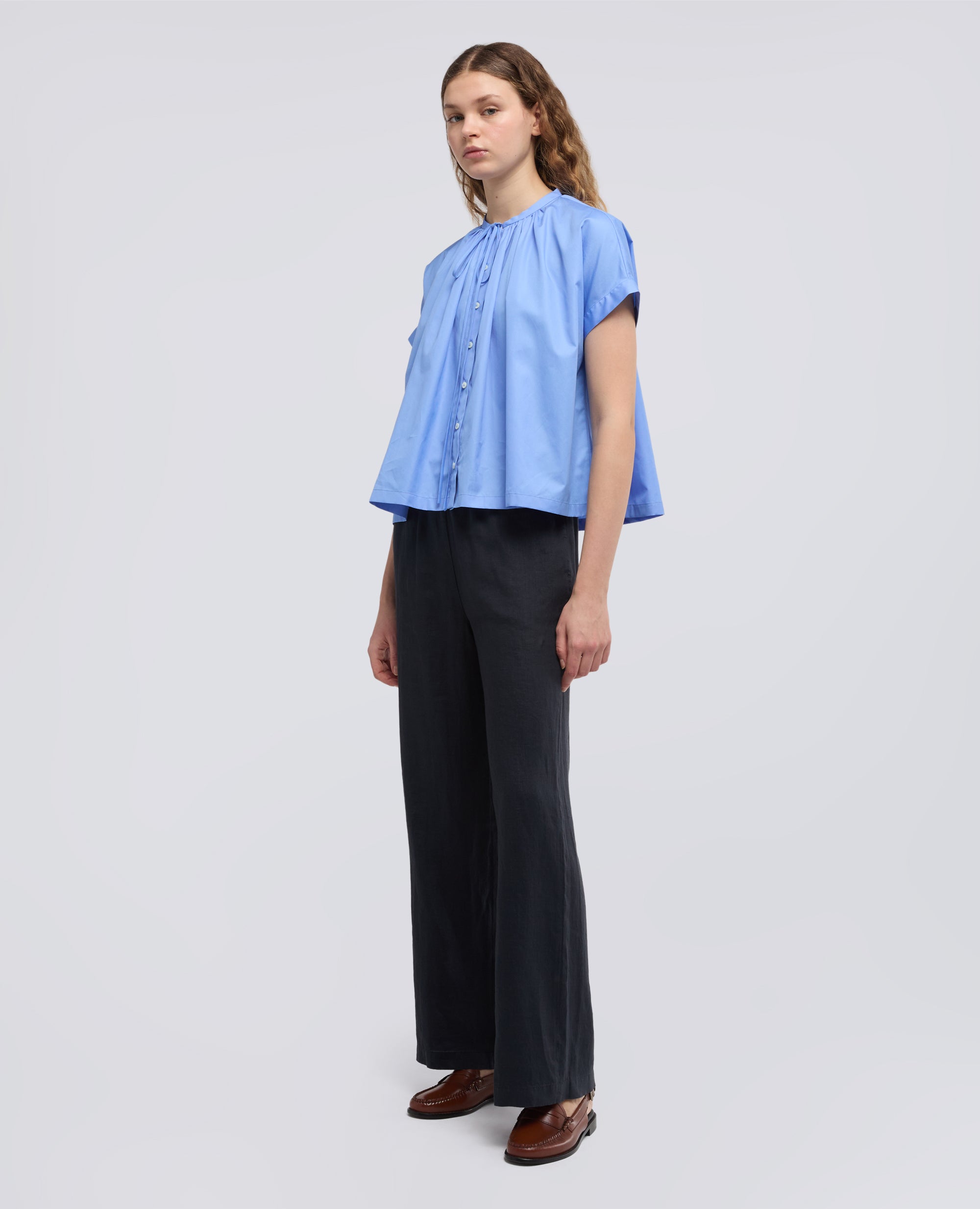 PANTALONE IN LINO - BLU - ASPESI