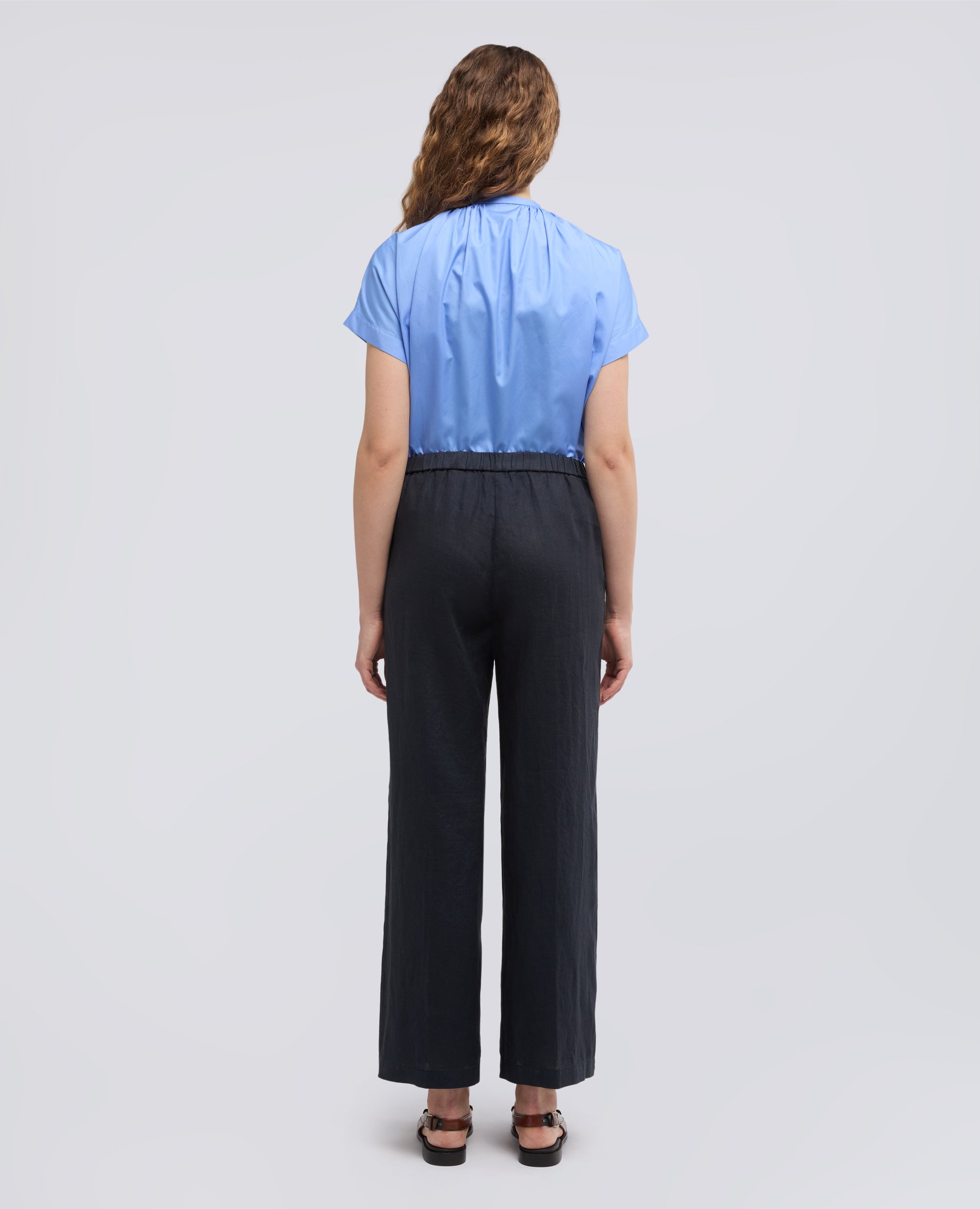 PANTALONE IN LINO - BLU - ASPESI