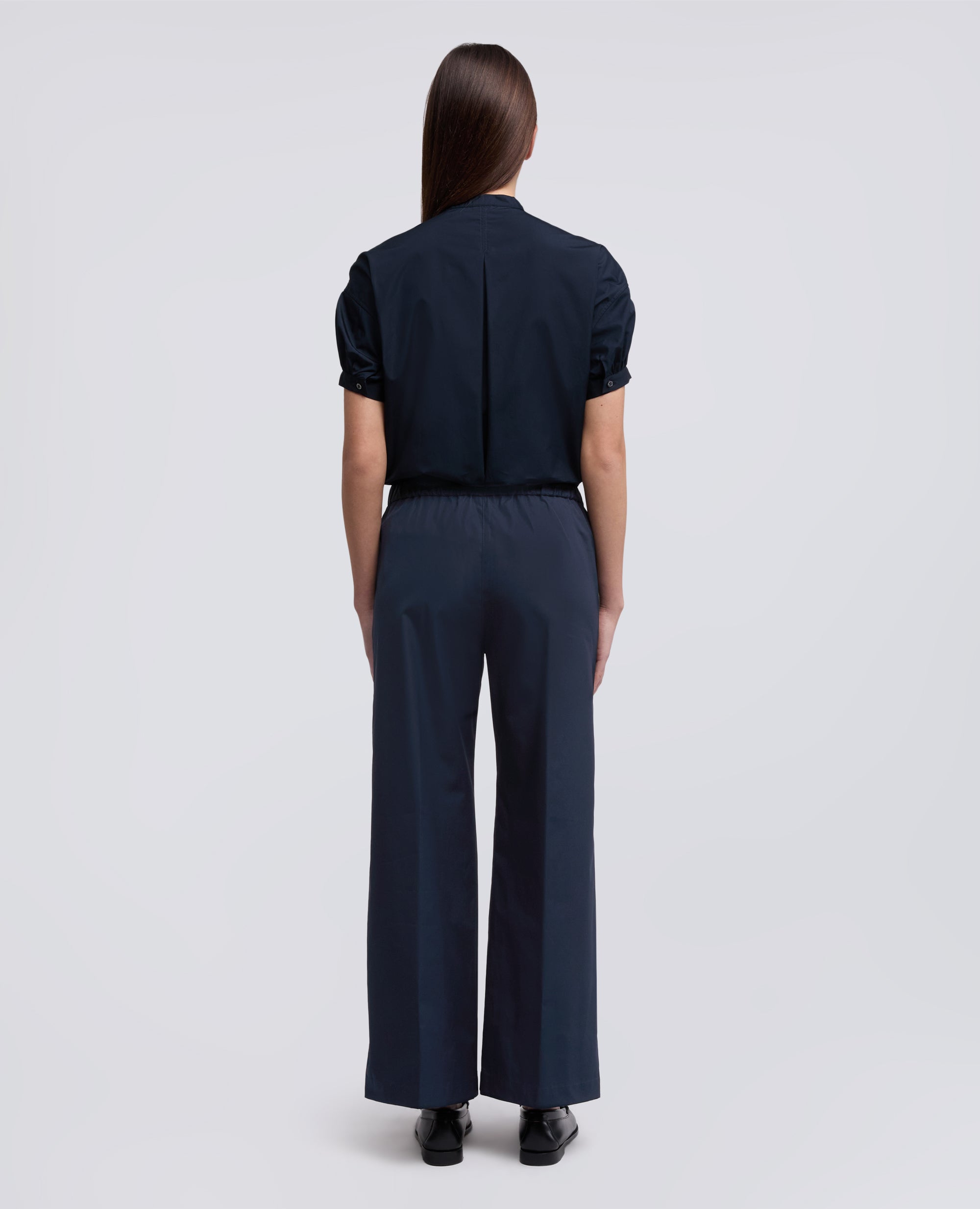 PANTALONE MOD.0128 IN POPELINE DI COTONE - BLU - ASPESI
