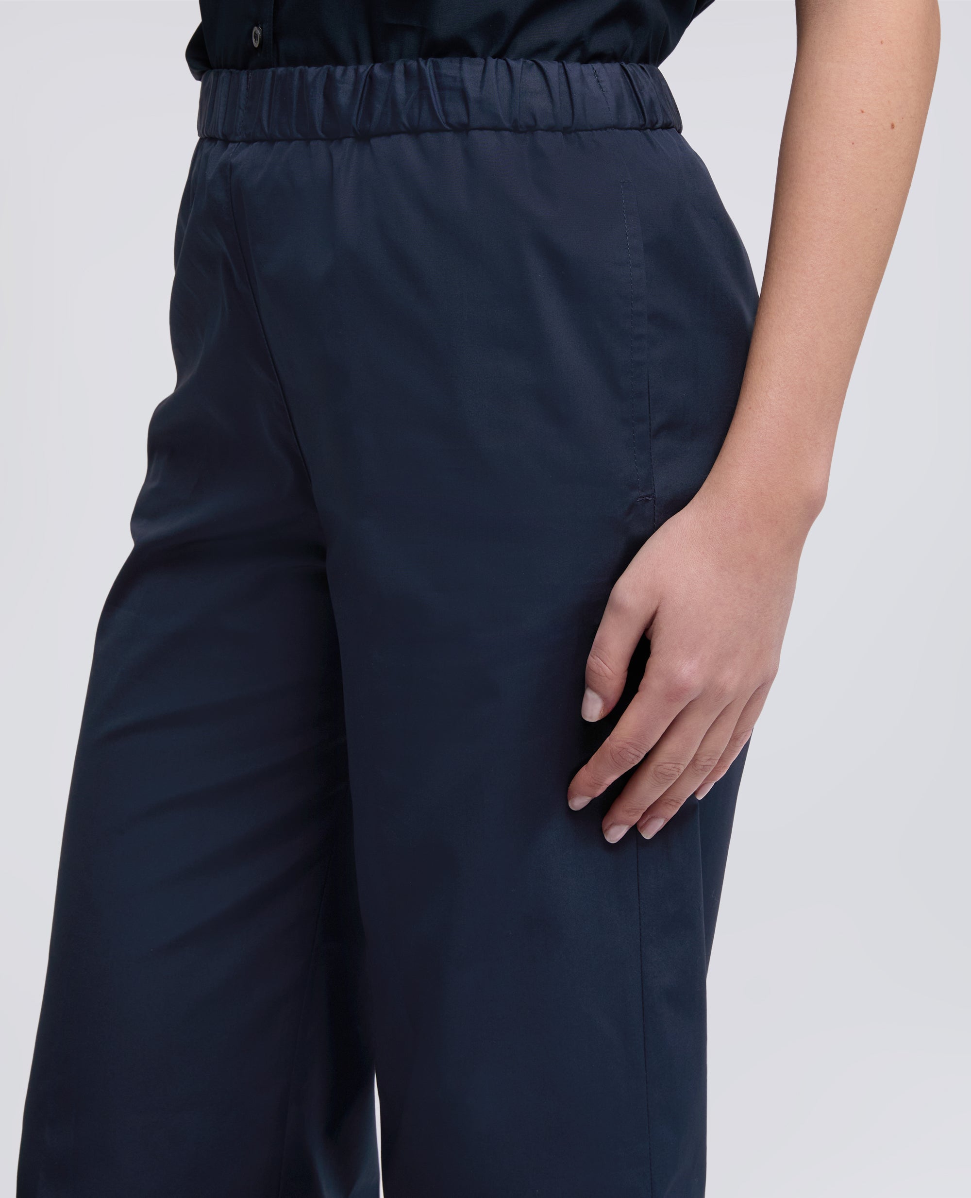 PANTALONE MOD.0128 IN POPELINE DI COTONE - BLU - ASPESI