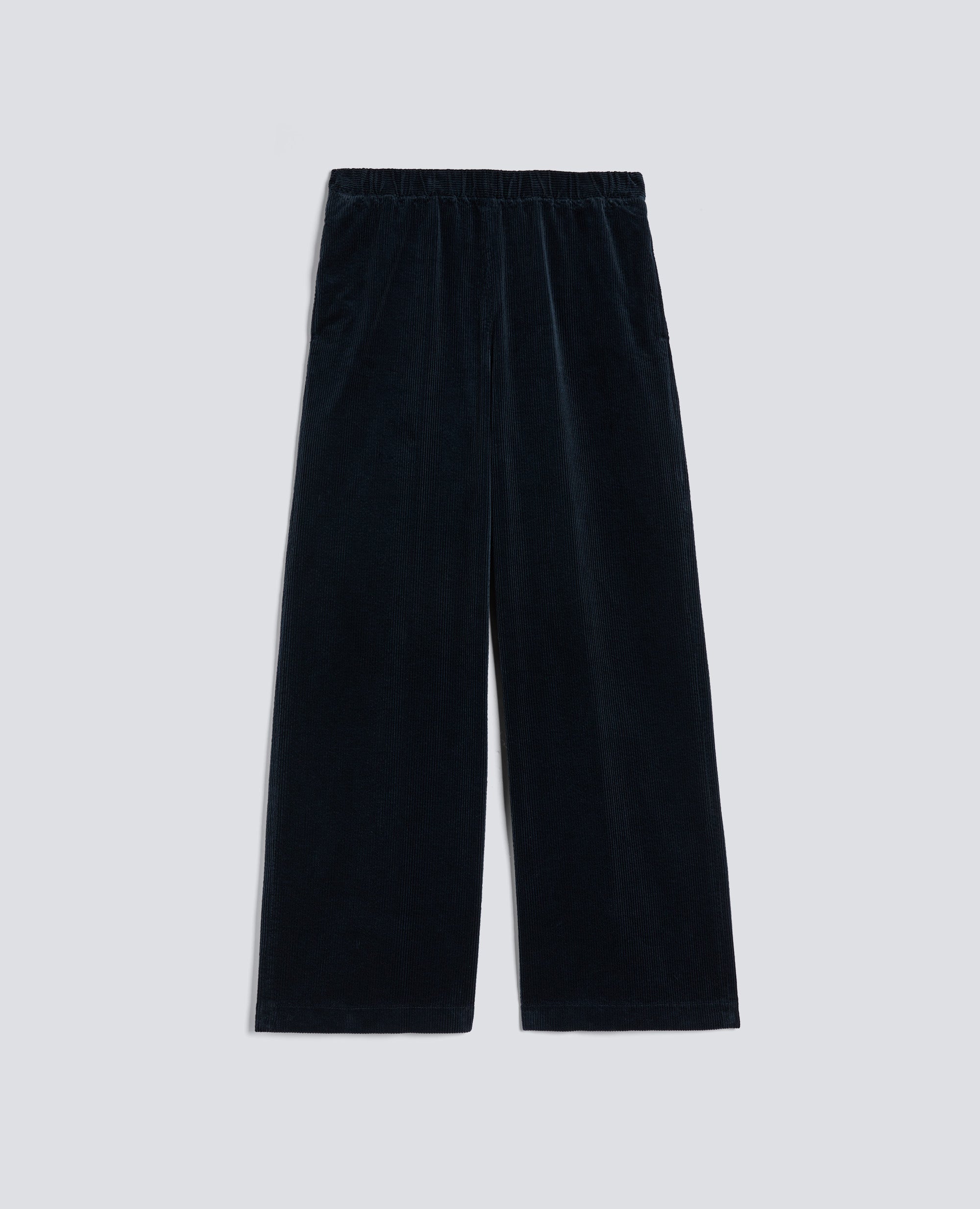 PANTALONE AMPIO IN VELLUTO A COSTE - BLU - ASPESI