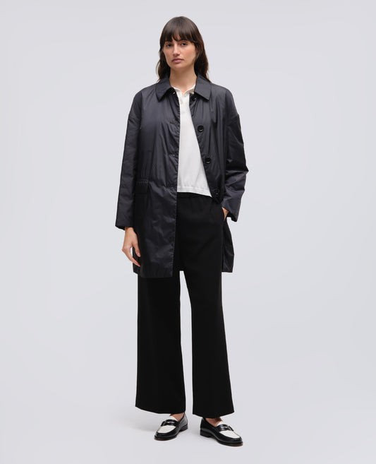 PANTALONE IN CADY CREPE CON ELASTICO - NERO - ASPESI