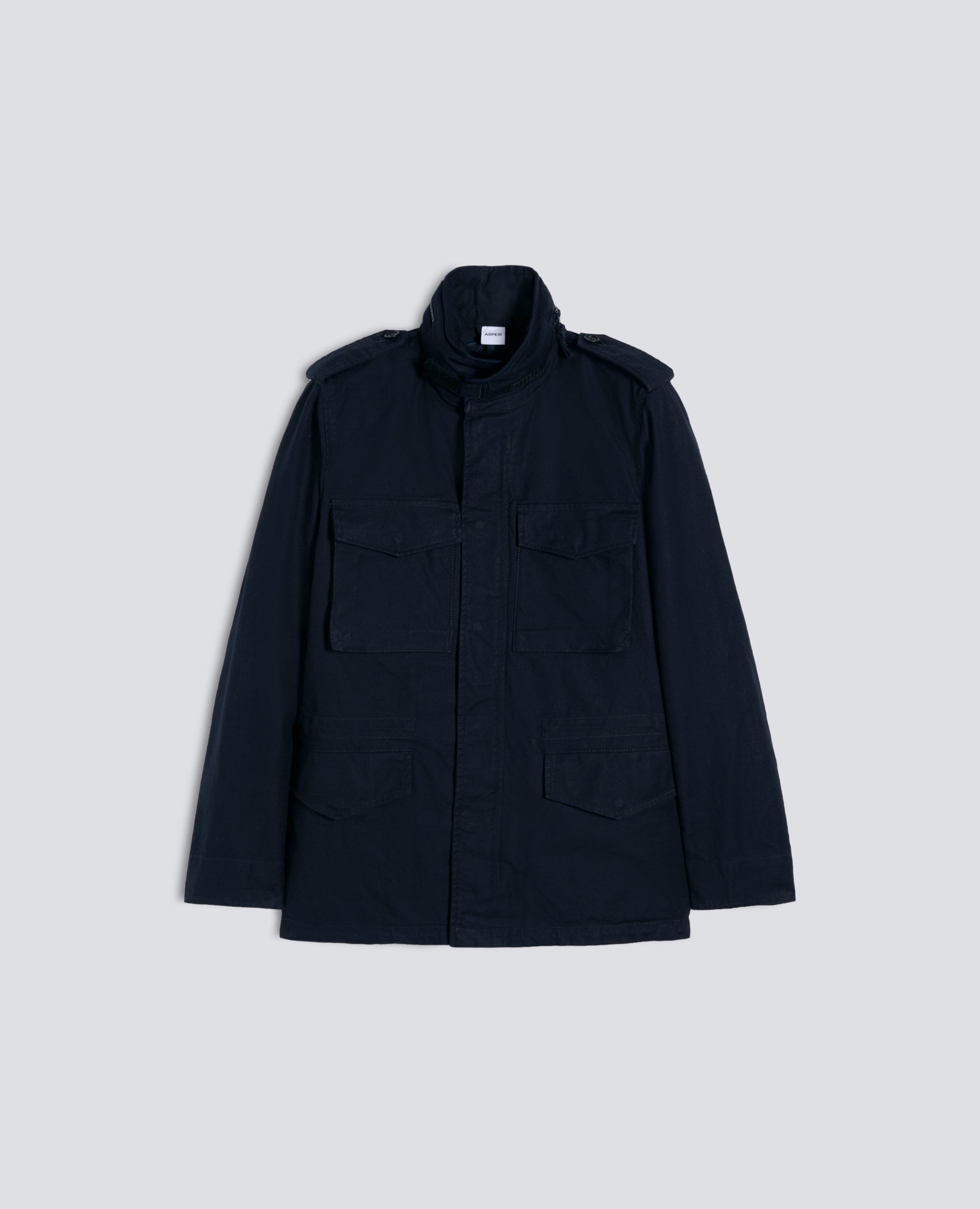 GIUBBOTTO MINI FIELD IN GABARDINE DI COTONE CON GILET INTERNO - BLU - ASPESI