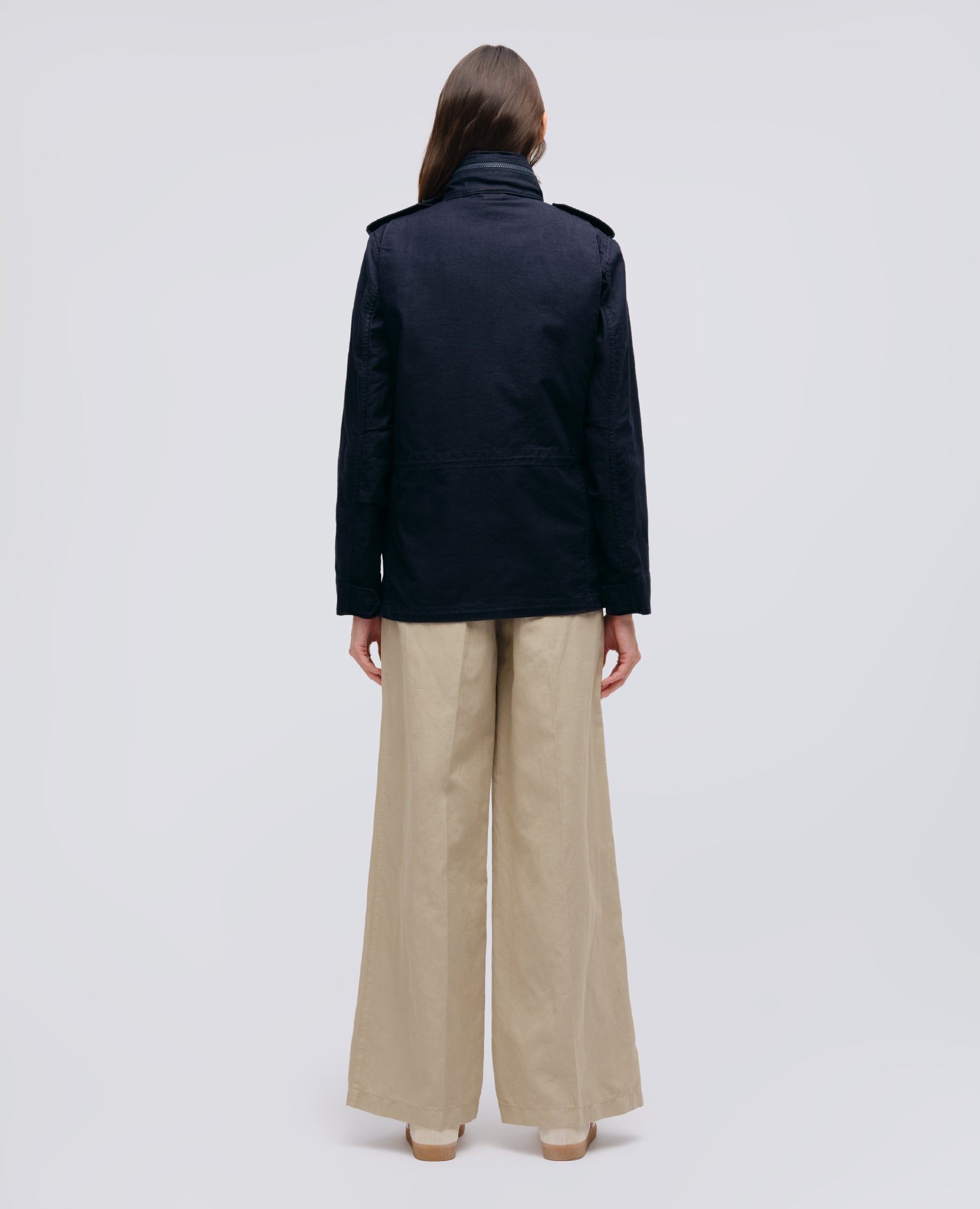 GIUBBOTTO MINI FIELD IN GABARDINE DI COTONE CON GILET INTERNO - BLU - ASPESI