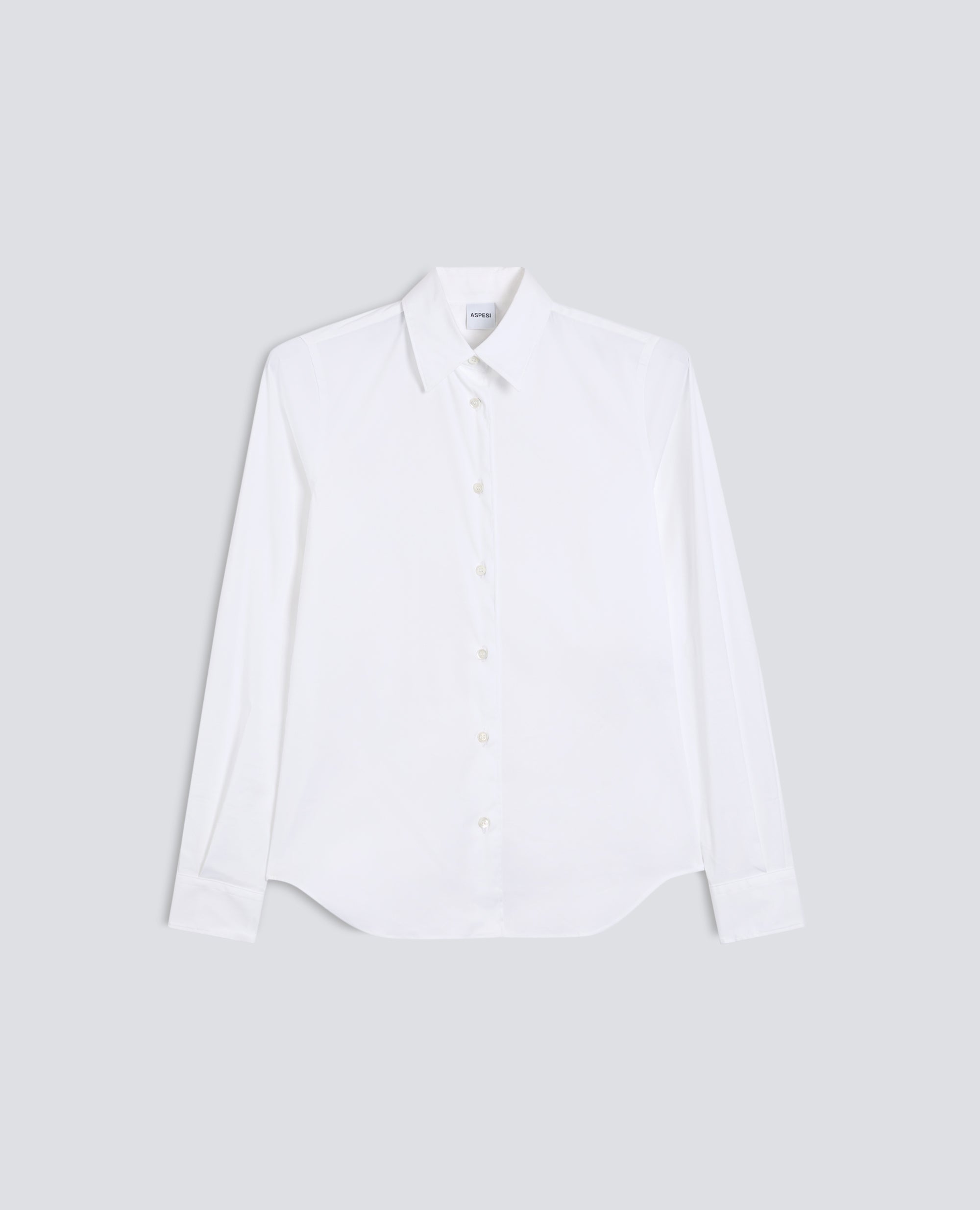 CAMICIA IN POPELINE DI MISTO COTONE STRETCH - BIANCO - ASPESI
