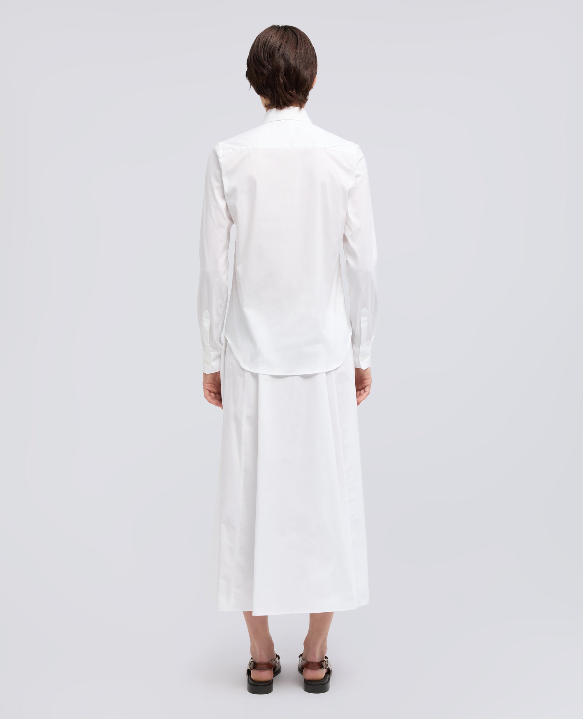 CAMICIA IN POPELINE DI MISTO COTONE STRETCH - BIANCO - ASPESI