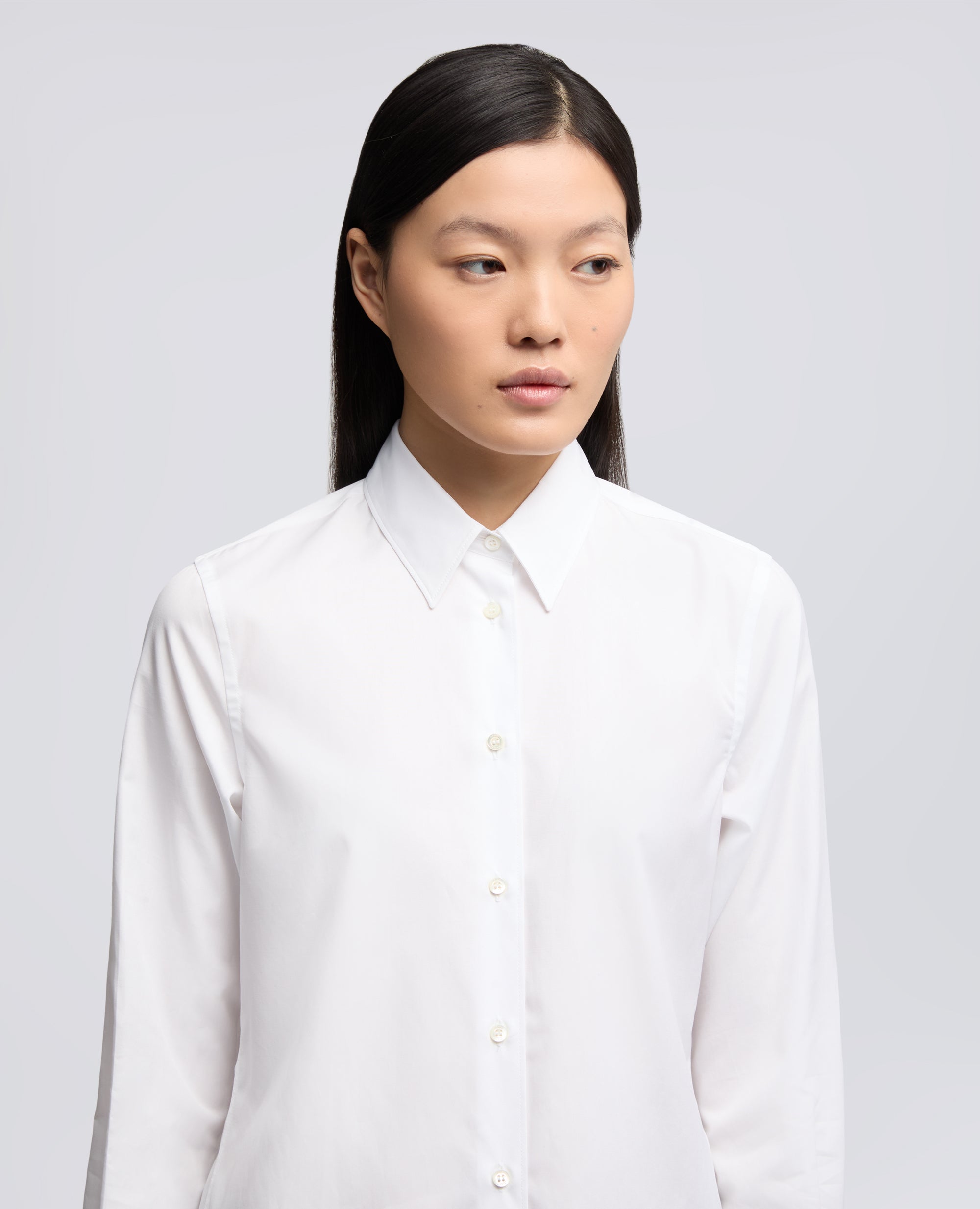 CAMICIA IN POPELINE DI COTONE - BIANCO - ASPESI