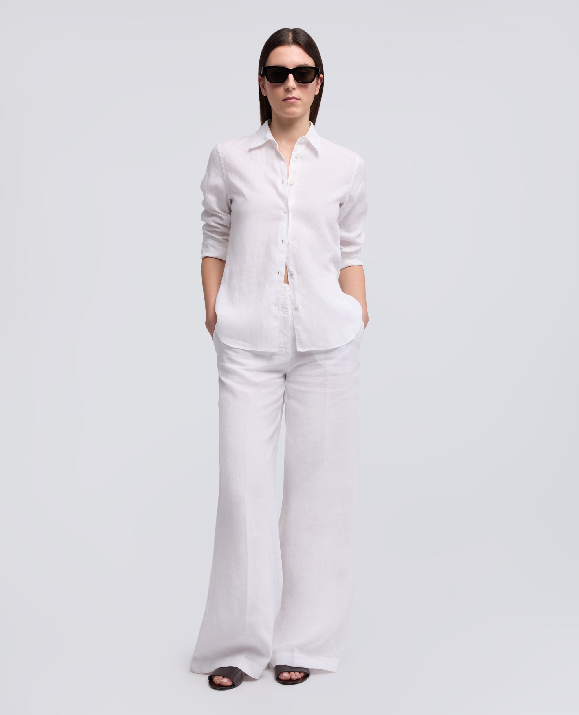 CAMICIA MOD.5422 IN LINO - BIANCO - ASPESI