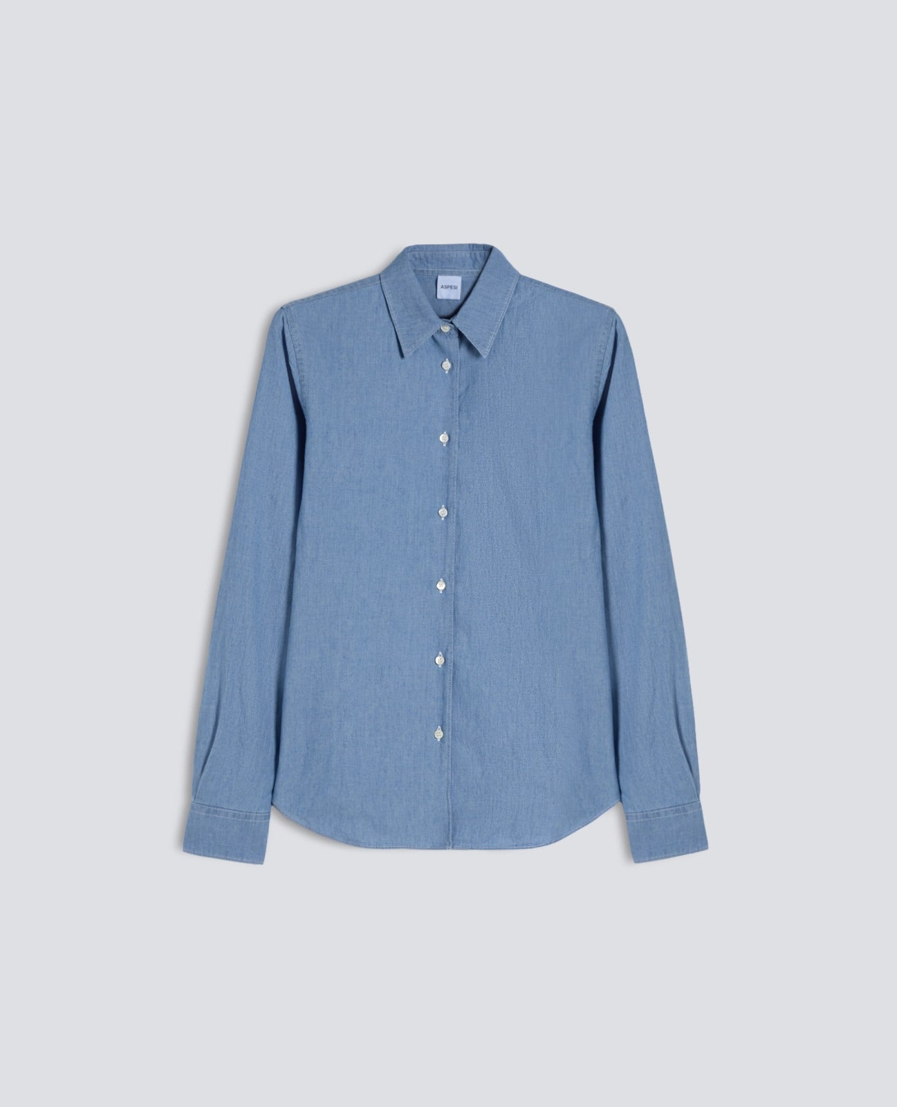 CAMICIA IN CHAMBRAY DI COTONE - BLU - ASPESI
