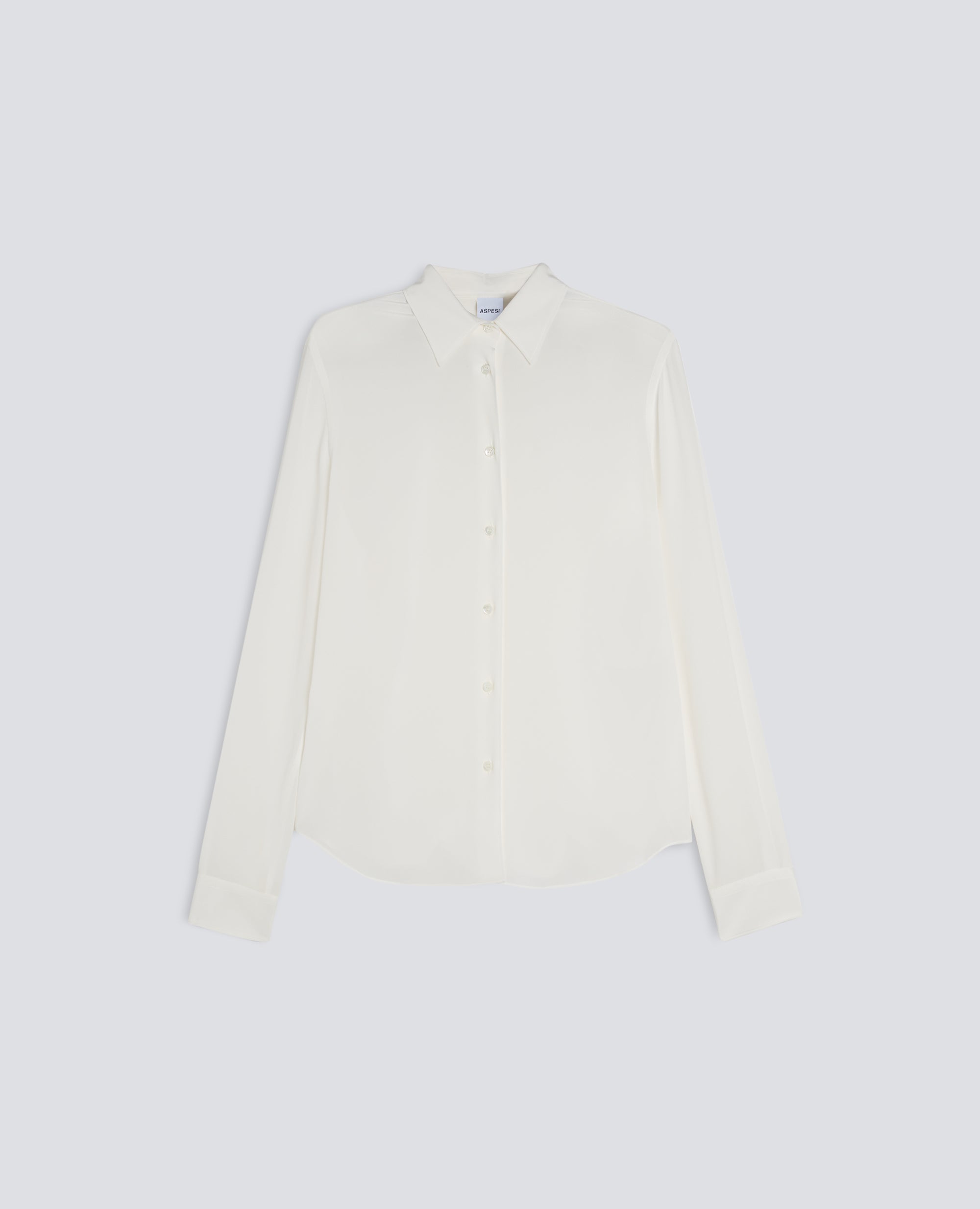 CAMICIA SLIM IN CREPE DE CHINE DI SETA - NATURALE - ASPESI