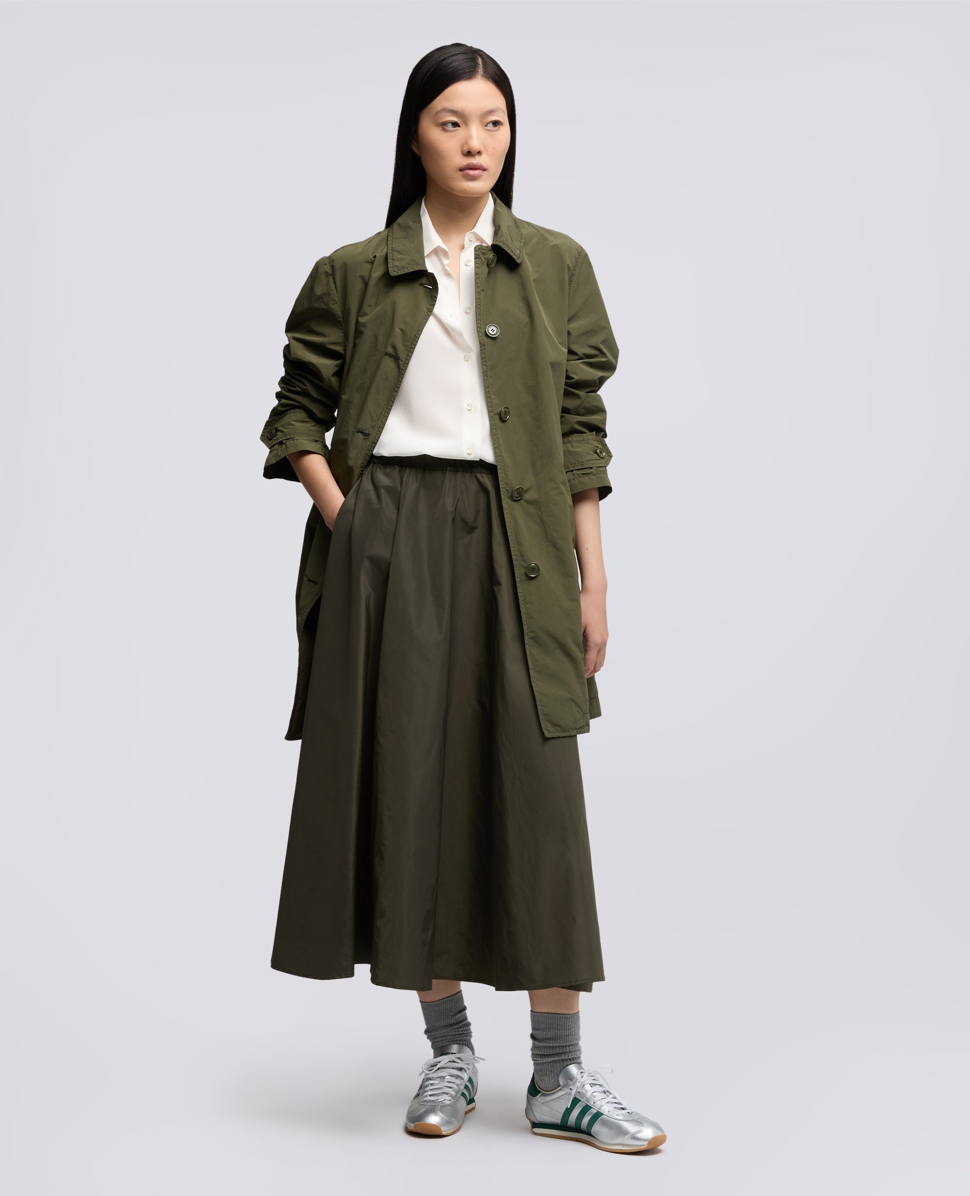 CAMICIA SLIM IN CREPE DE CHINE DI SETA - NATURALE - ASPESI