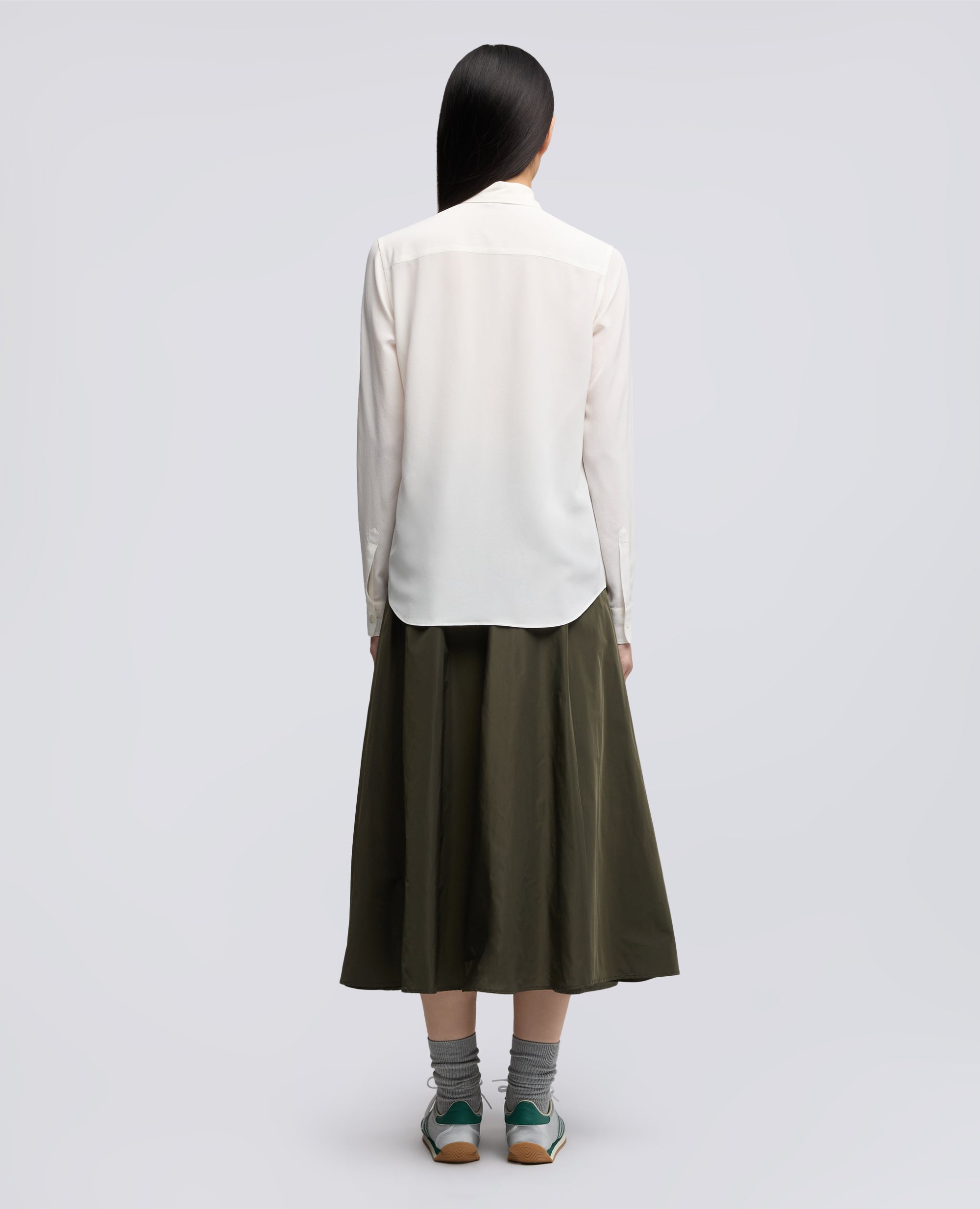 CAMICIA SLIM IN CREPE DE CHINE DI SETA - NATURALE - ASPESI