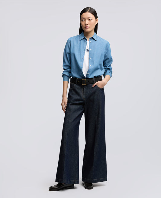 CAMICIA MOD.5422 IN DENIM DI COTONE - BLU - ASPESI