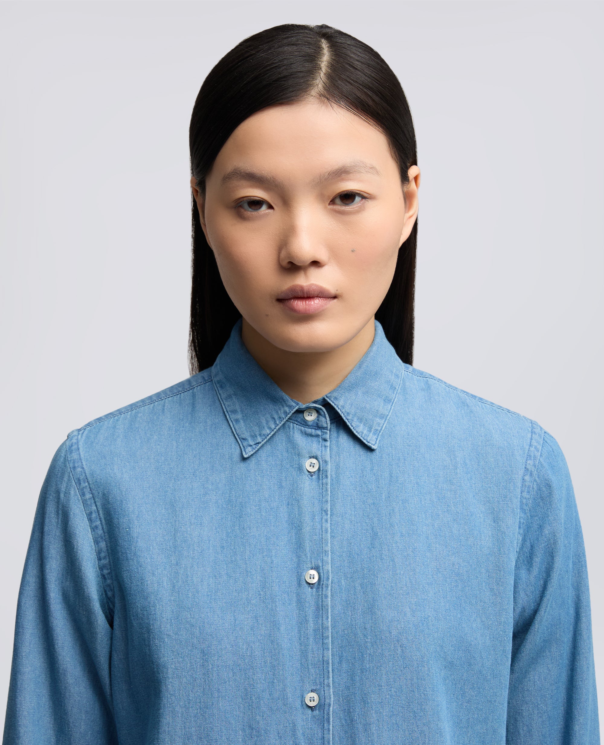 CAMICIA MOD.5422 IN DENIM DI COTONE - BLU - ASPESI