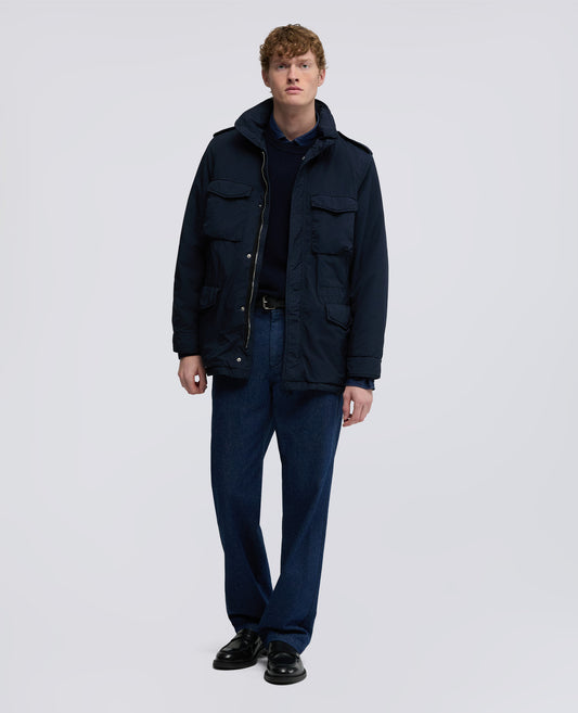FIELD JACKET NEW CAMP IN NYLON TINTO CAPO - BLU - ASPESI