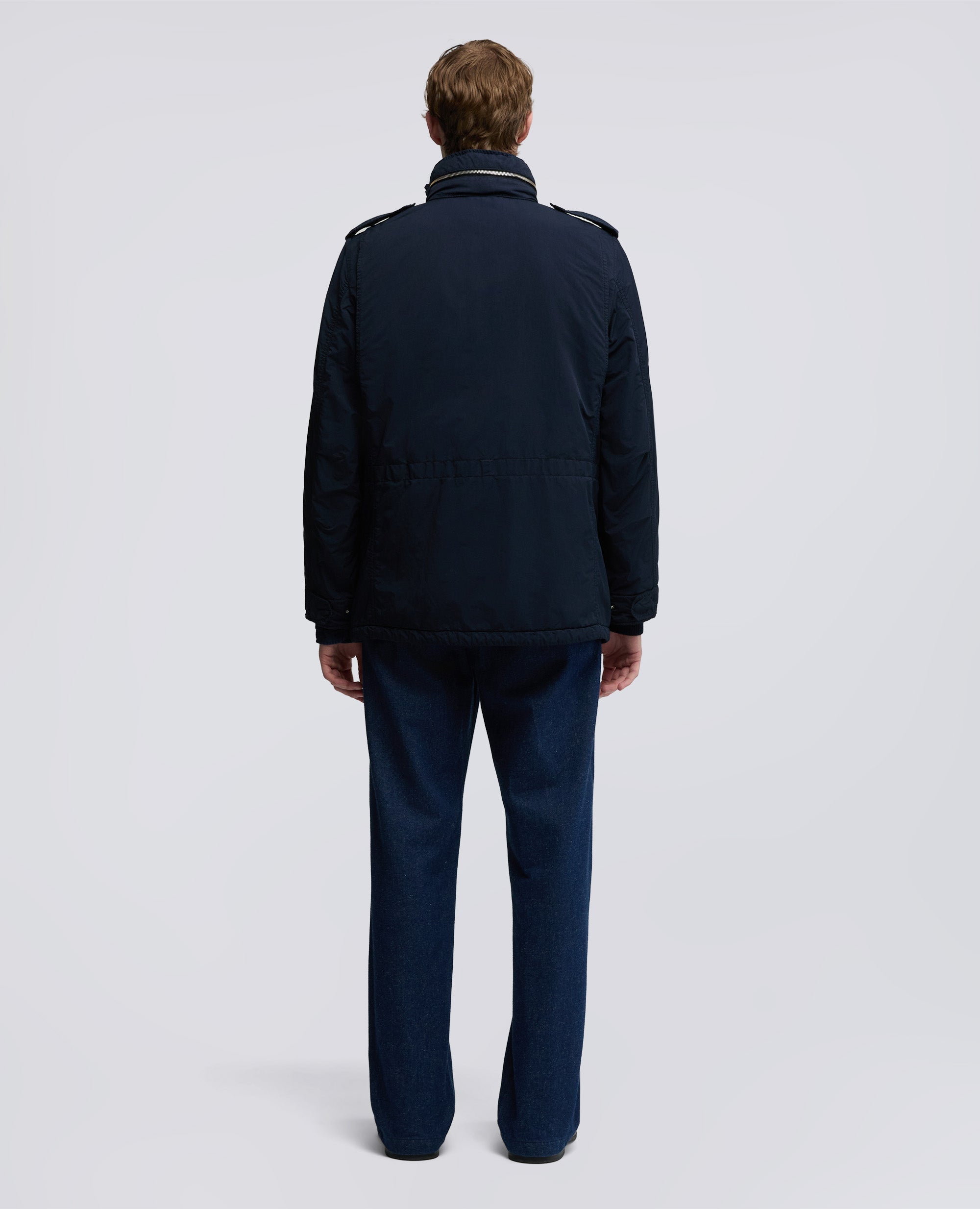 FIELD JACKET NEW CAMP IN NYLON TINTO CAPO - BLU - ASPESI